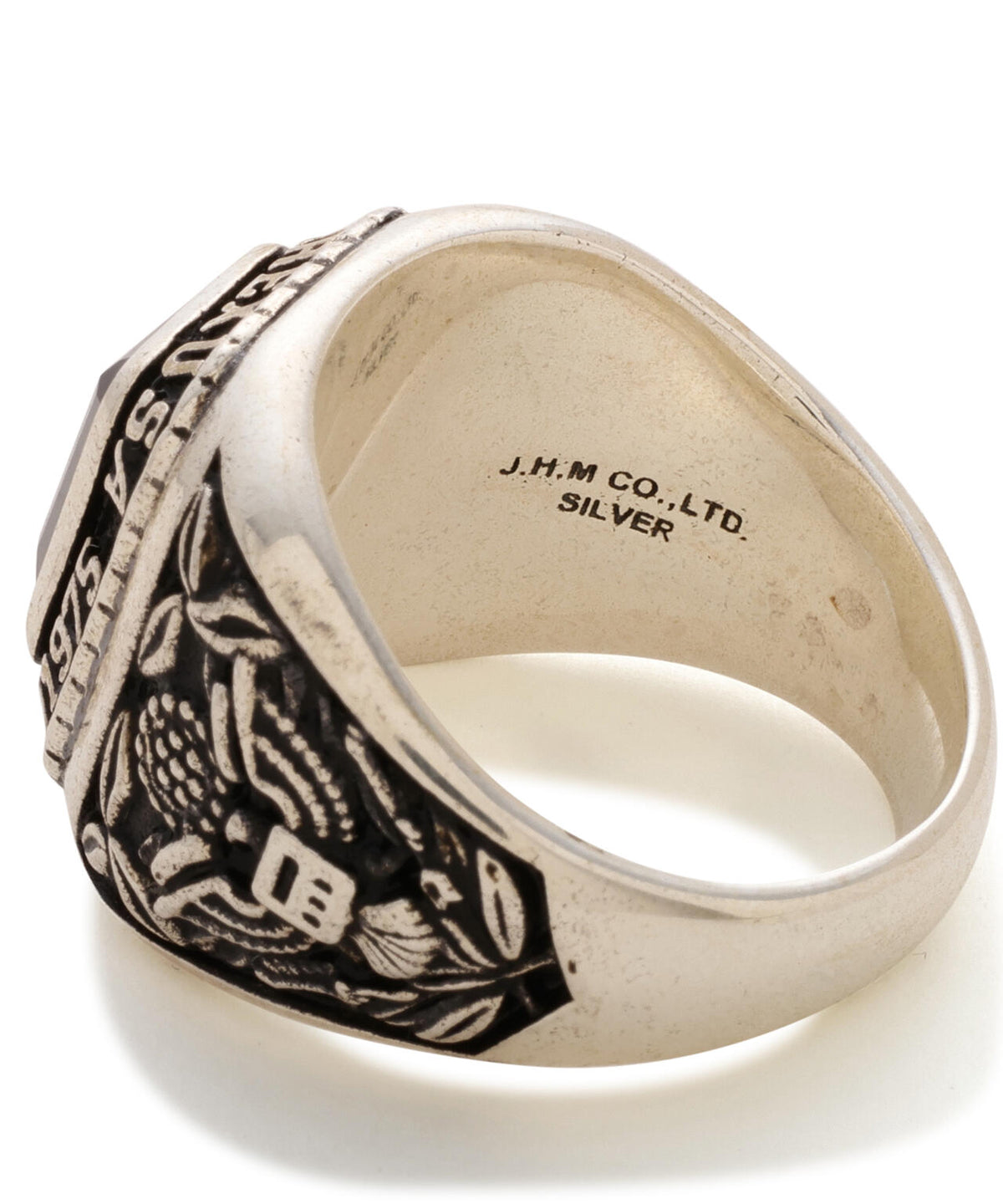 《AVIREX by J.H.M CO.,LTD.》STERLING SILVER COLLEGE RING ONYX ”USAF”
