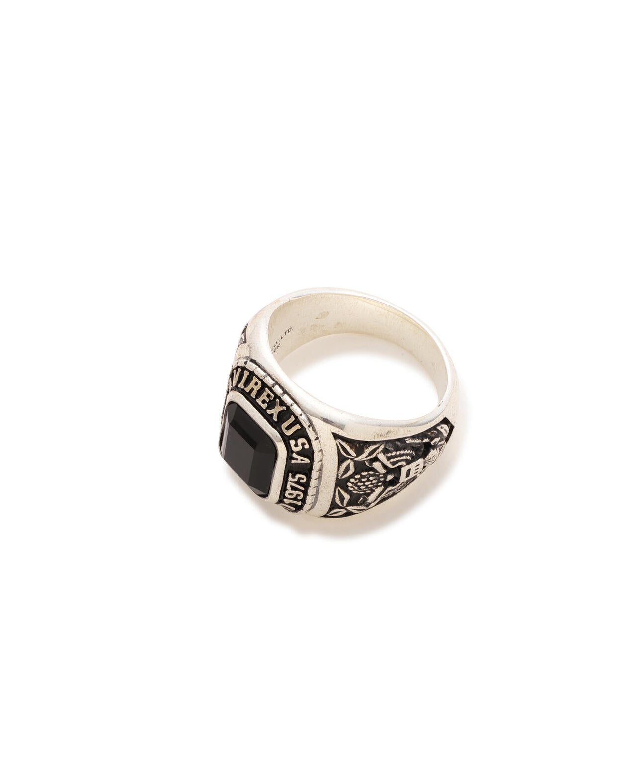 《AVIREX by J.H.M CO.,LTD.》STERLING SILVER COLLEGE RING ONYX ”USAF”