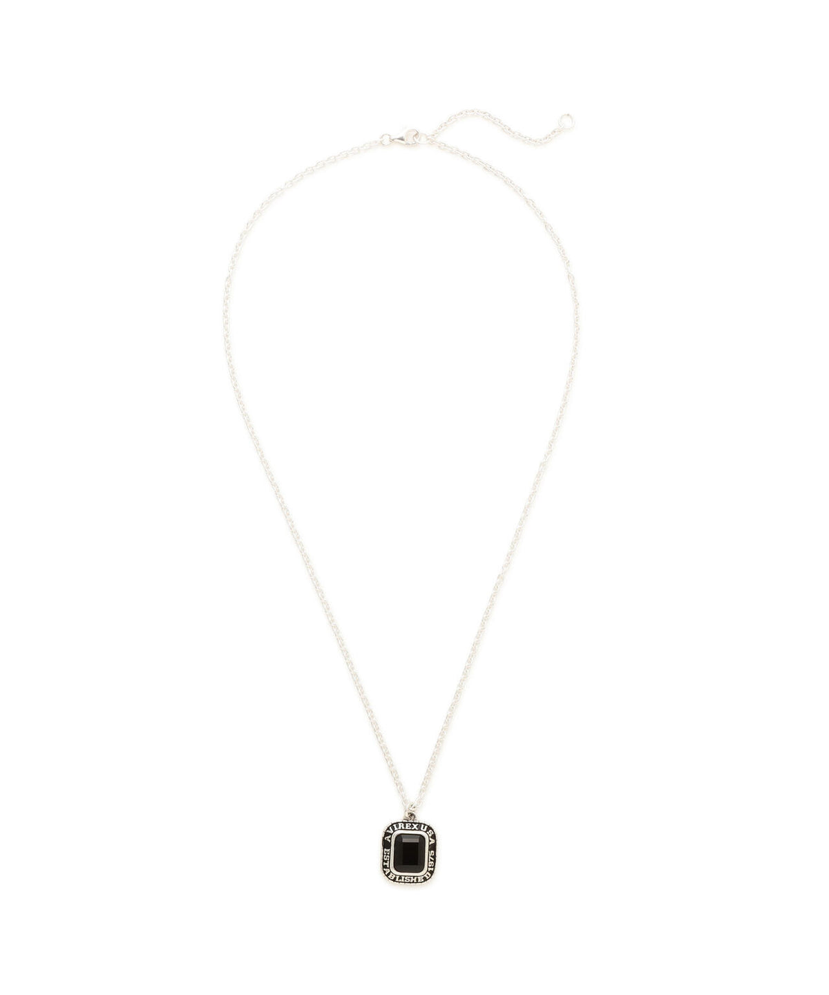 《AVIREX by J.H.M CO.,LTD.》STERLING SILVER COLLEGE NECKLACE ONYX ”USAF”