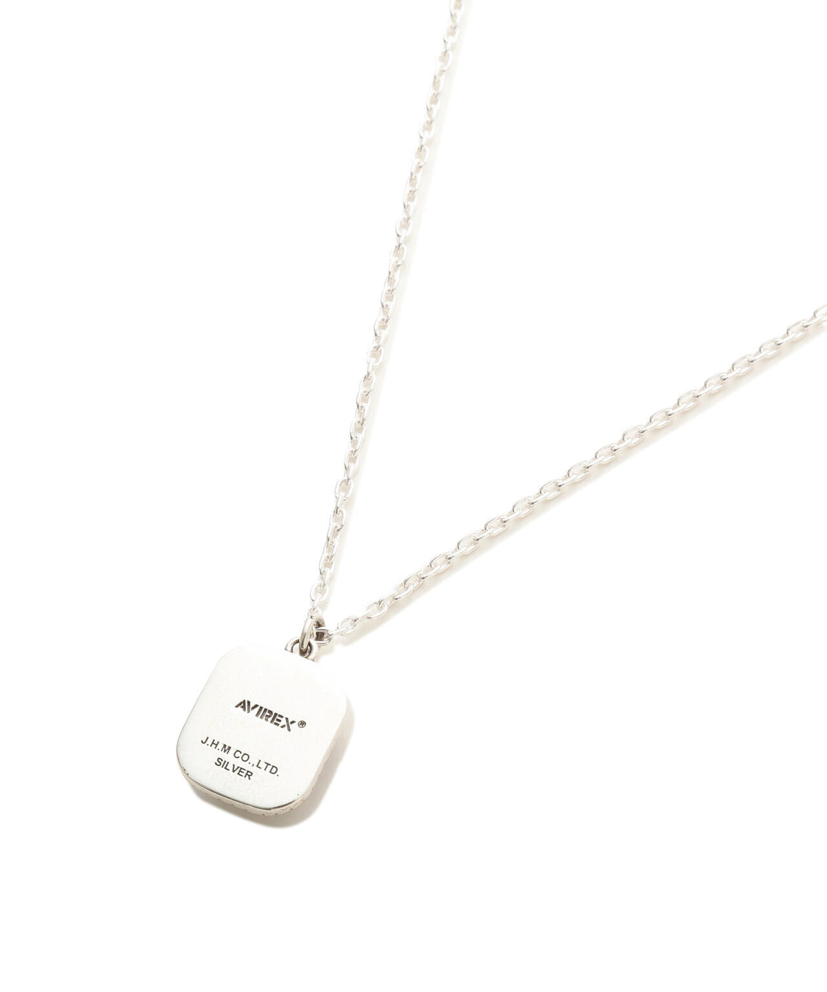 《AVIREX by J.H.M CO.,LTD.》STERLING SILVER COLLEGE NECKLACE ONYX ”USAF”