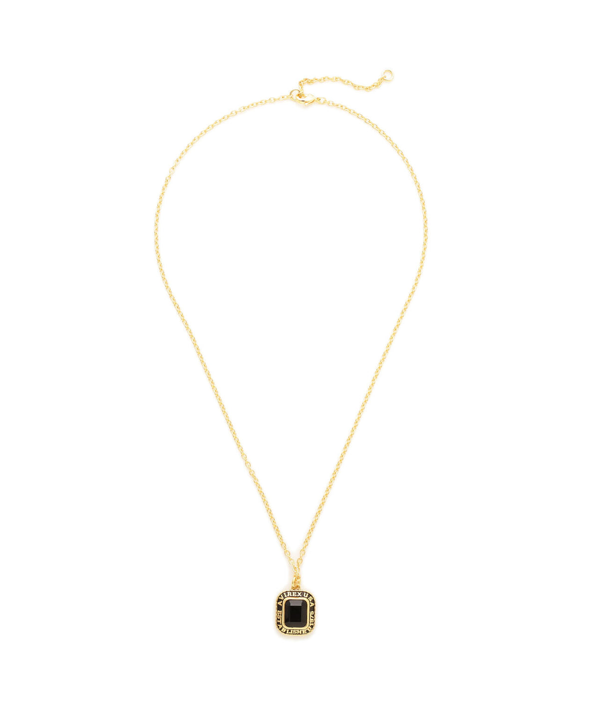 《AVIREX by J.H.M CO.,LTD.》BLASS COLLEGE NECKLACE WITH ONYX ”USN”