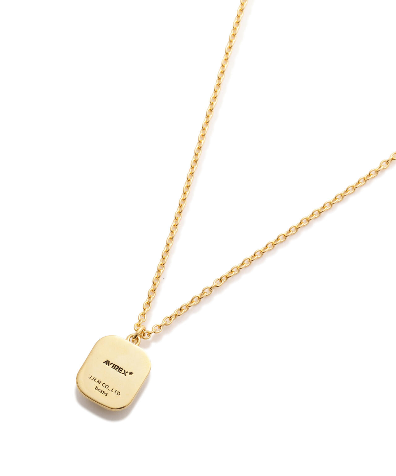 《AVIREX by J.H.M CO.,LTD.》BLASS COLLEGE NECKLACE WITH ONYX ”USN”