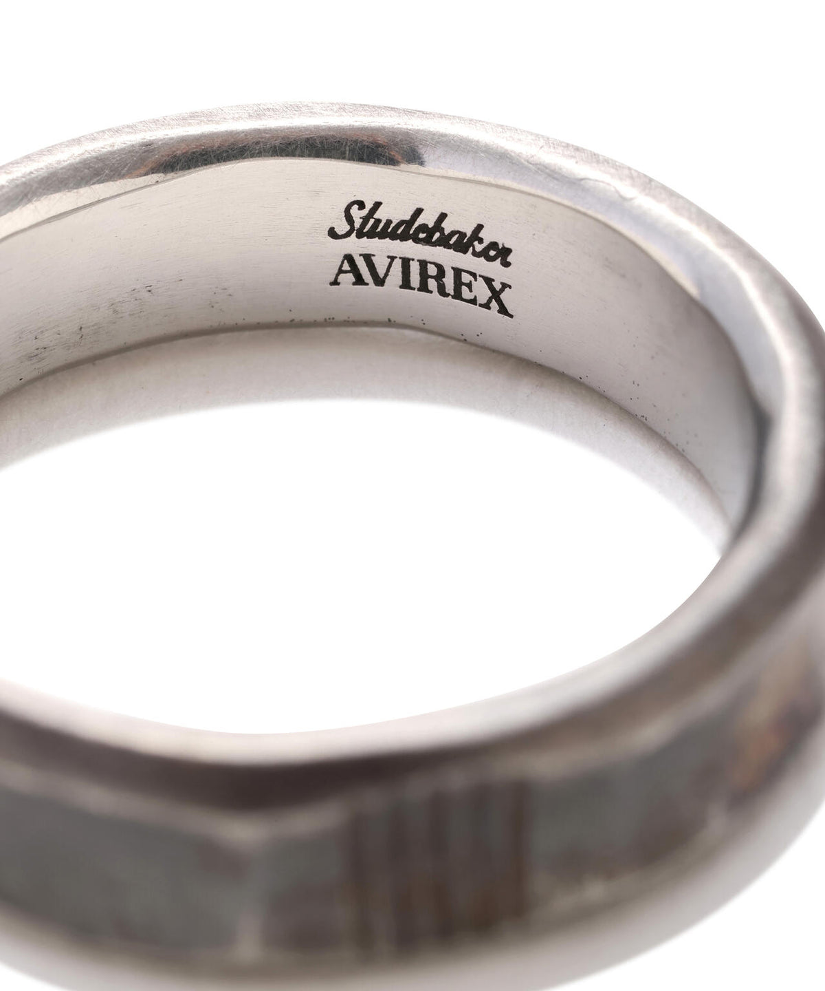 《AVIREX × STUDEBAKER METALS》TRENCH RING 5LINE ”STAINLESS PATINA”