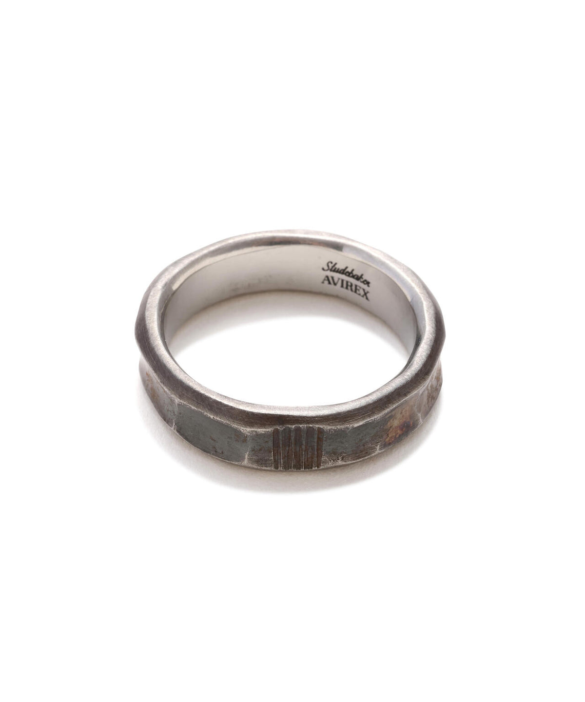 《AVIREX × STUDEBAKER METALS》TRENCH RING 5LINE ”STAINLESS PATINA”