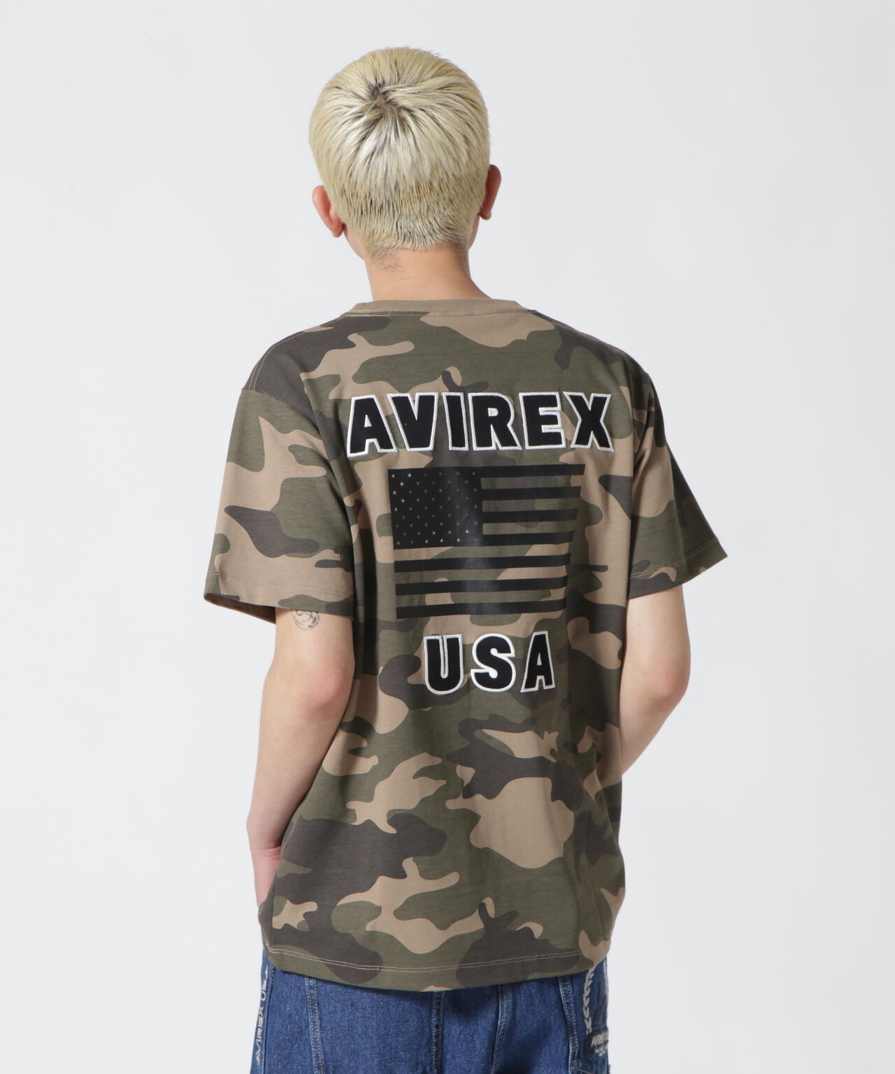 《WEB&DEPOT限定》S/S CREW NECK T STAR SPANGLED BANNER/クルーネック Tシャツ 星条旗