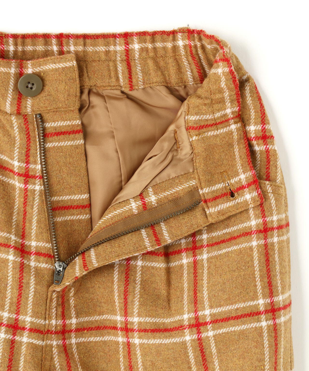 【直営店限定】ウールチェック ワイドパンツ/WOOL CHECK WIDE PANT