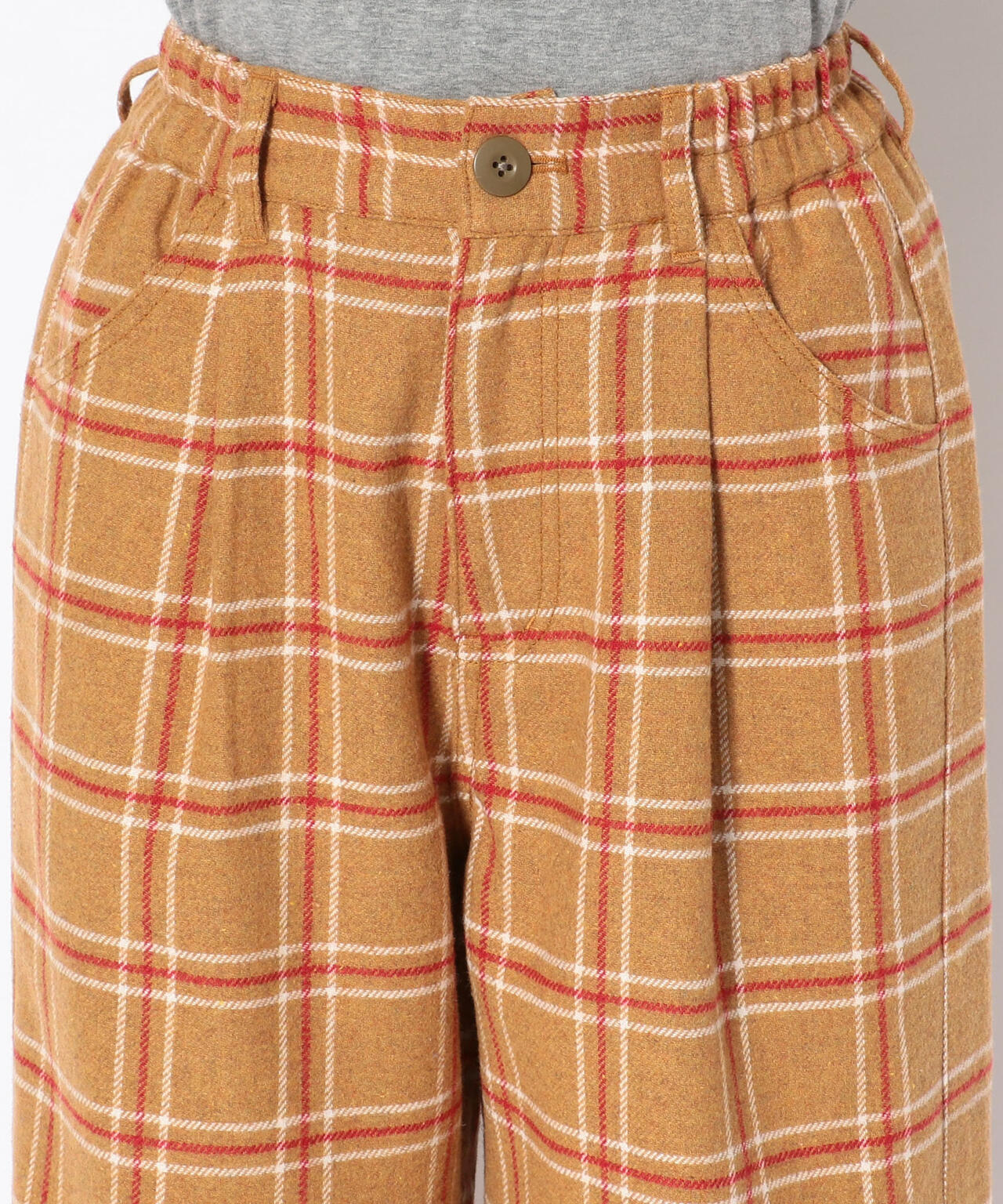 【直営店限定】ウールチェック ワイドパンツ/WOOL CHECK WIDE PANT