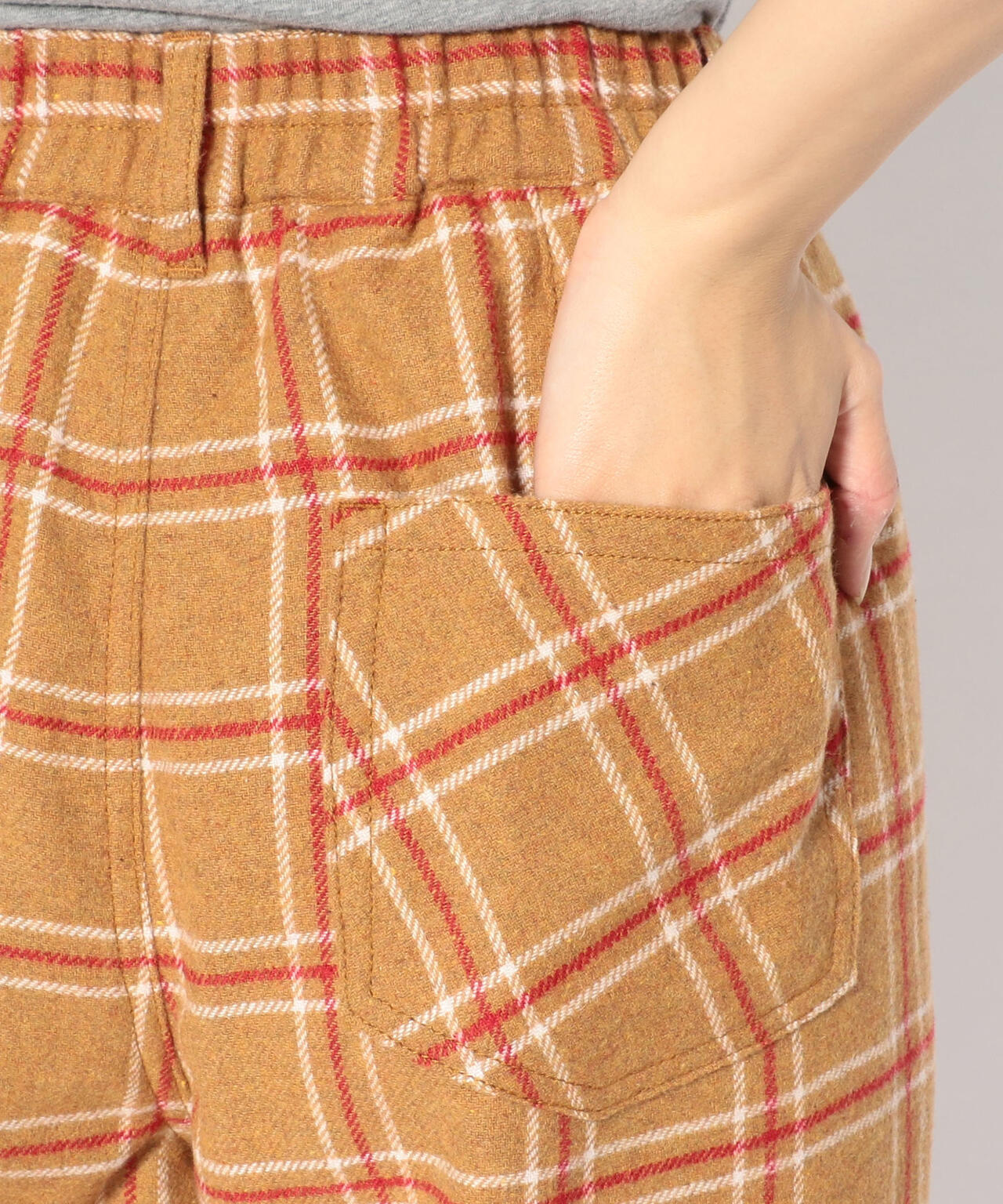 【直営店限定】ウールチェック ワイドパンツ/WOOL CHECK WIDE PANT