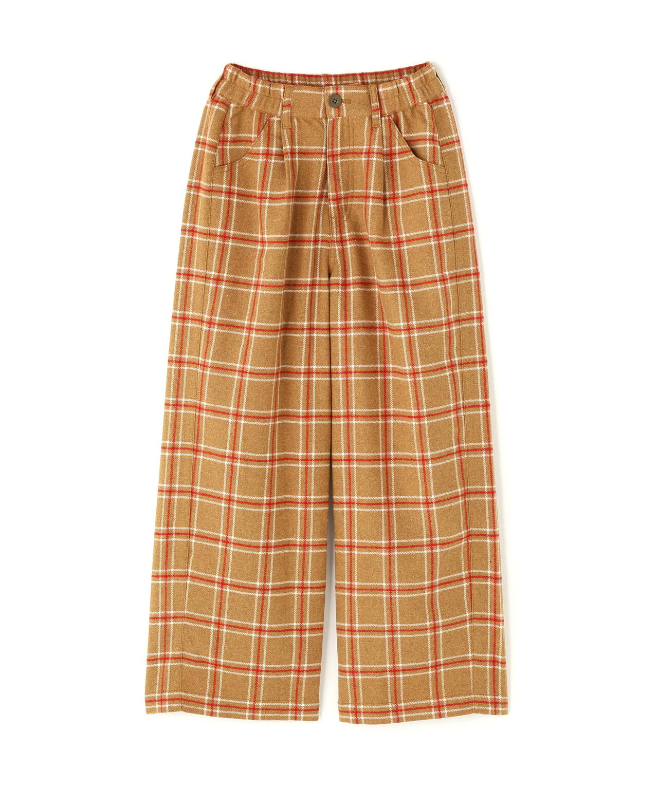 【直営店限定】ウールチェック ワイドパンツ/WOOL CHECK WIDE PANT