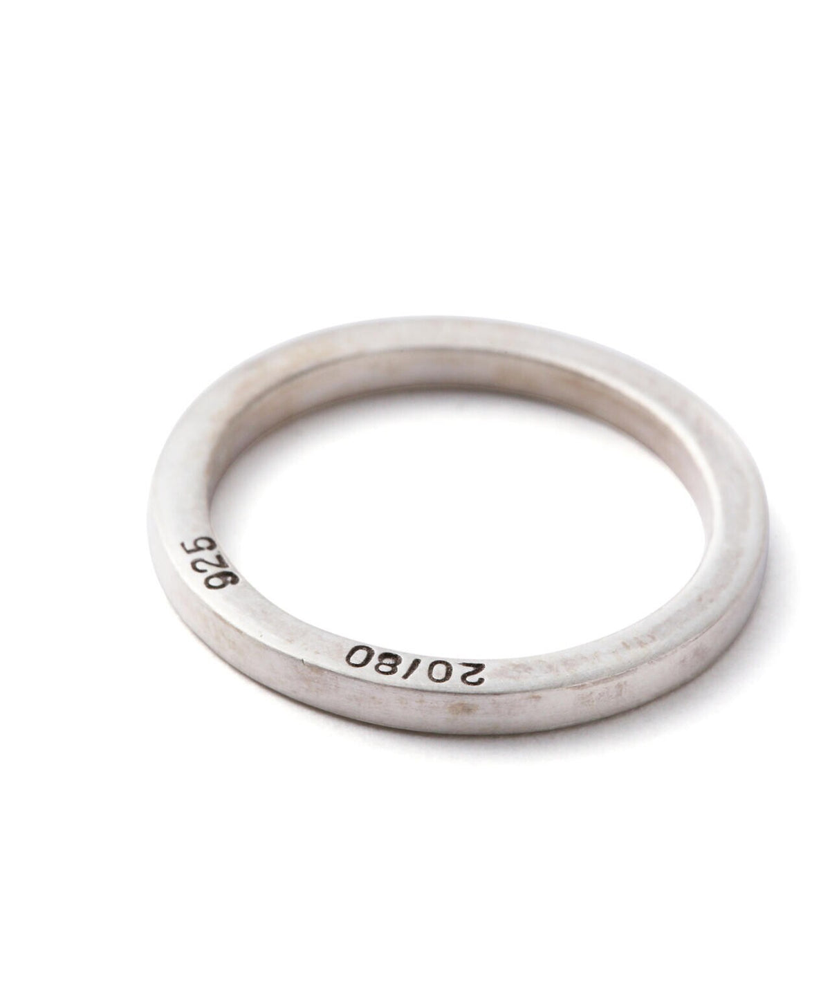 20/80/トゥエンティーエイティー/STERLING SILVER SQUARE RING 1.8mm WIDTH