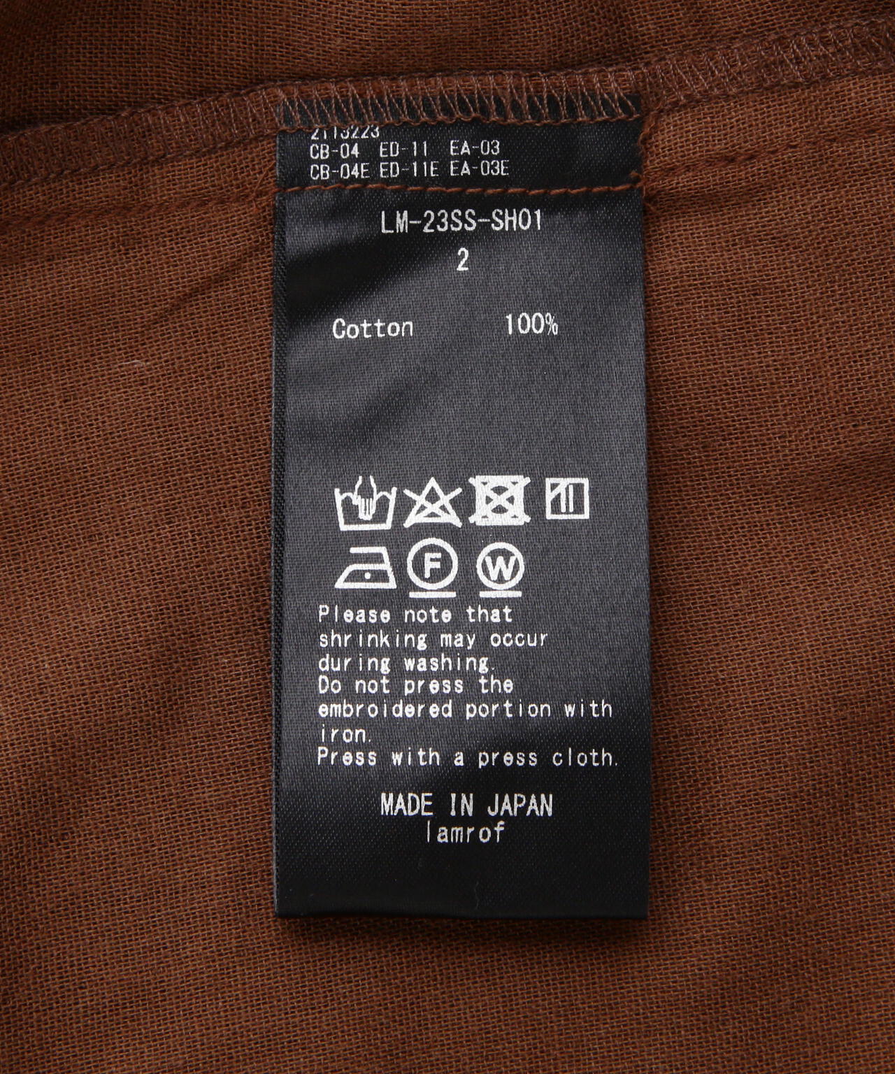 Lamrof/ラムロフ/W Ganze Westen Peace Shirts