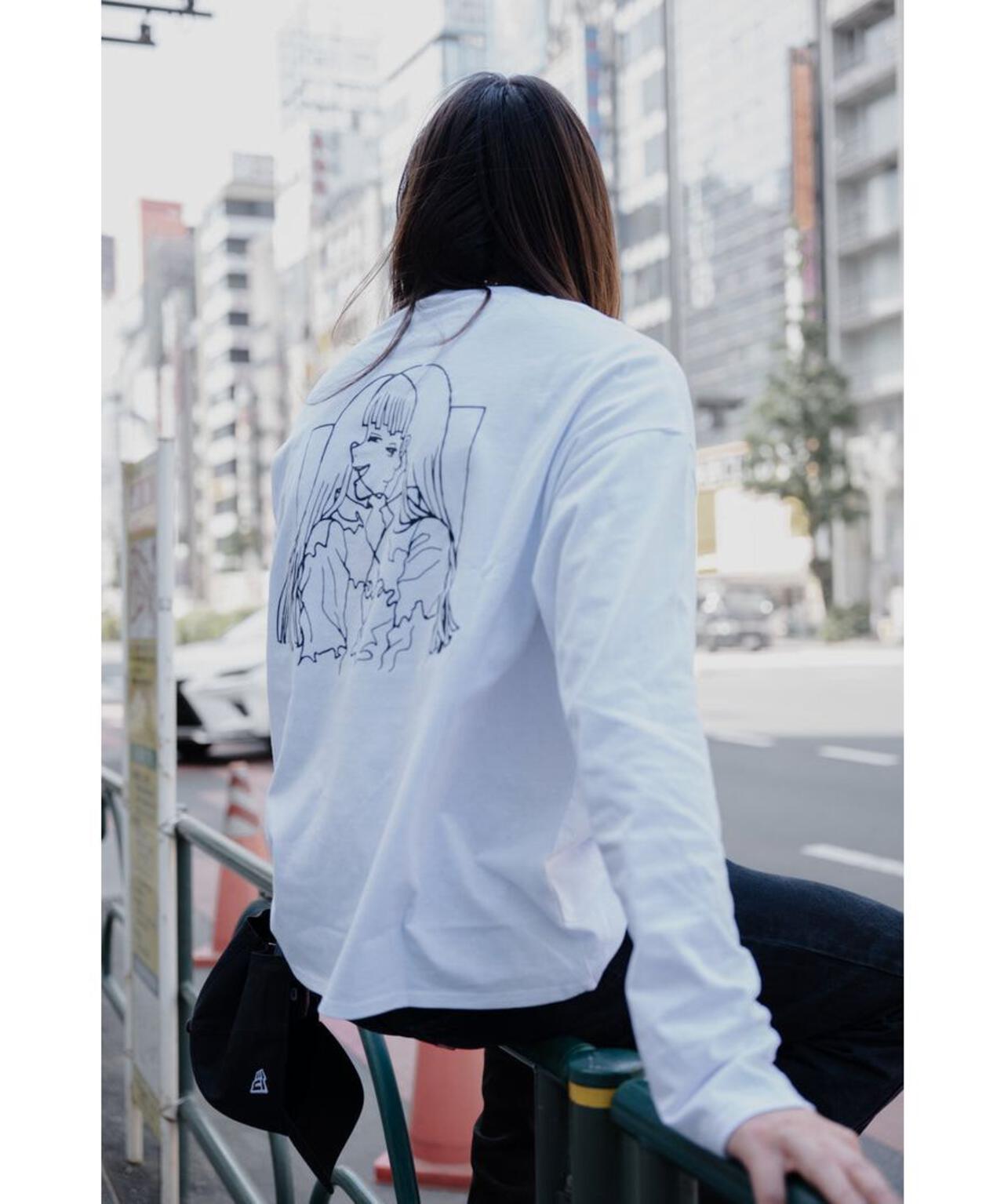 gibous×LHP/ギボス×エルエイチピー/Twins girl long Tshirt/コラボロングスリーブTシャツ