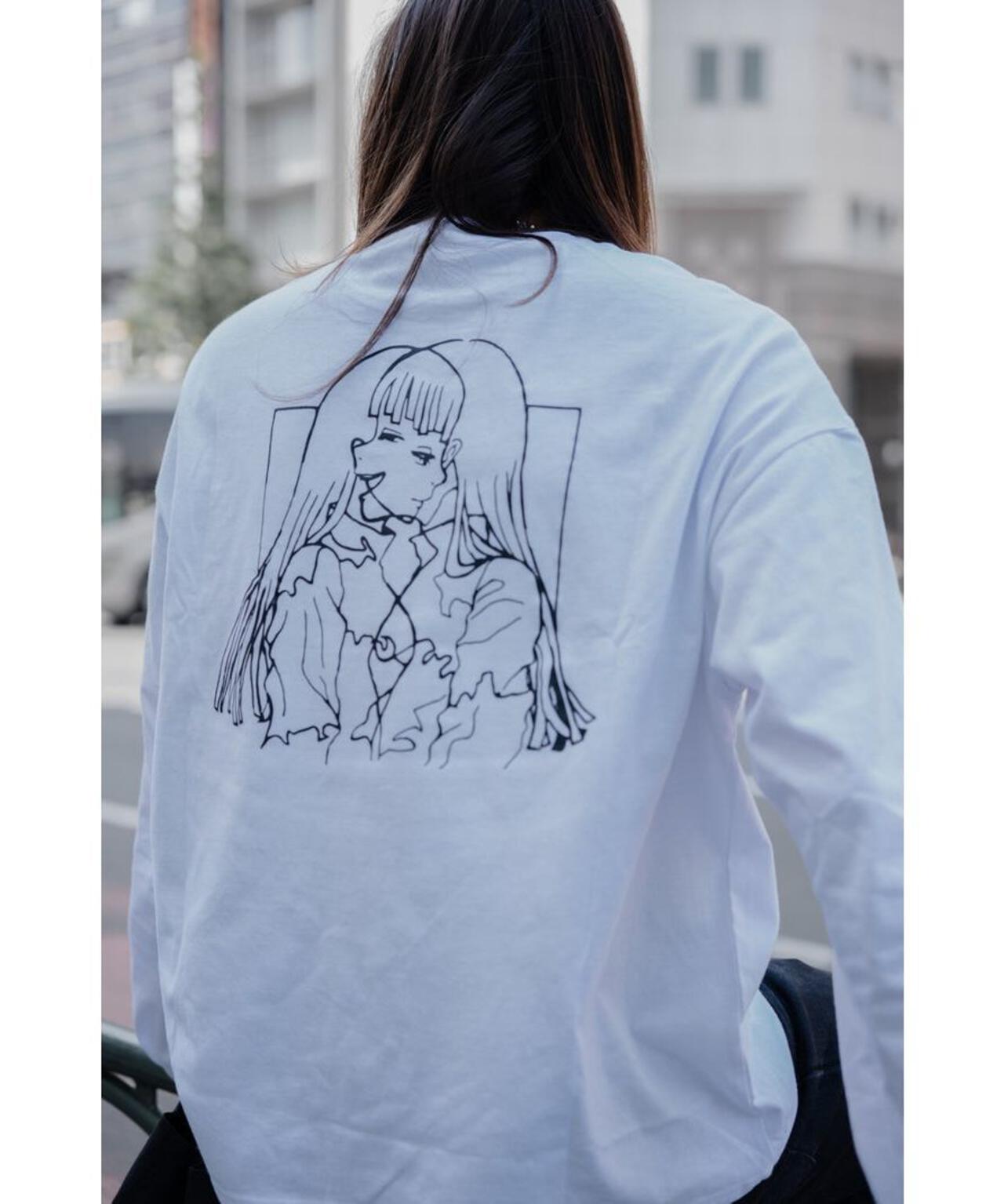 gibous×LHP/ギボス×エルエイチピー/Twins girl long Tshirt/コラボロングスリーブTシャツ