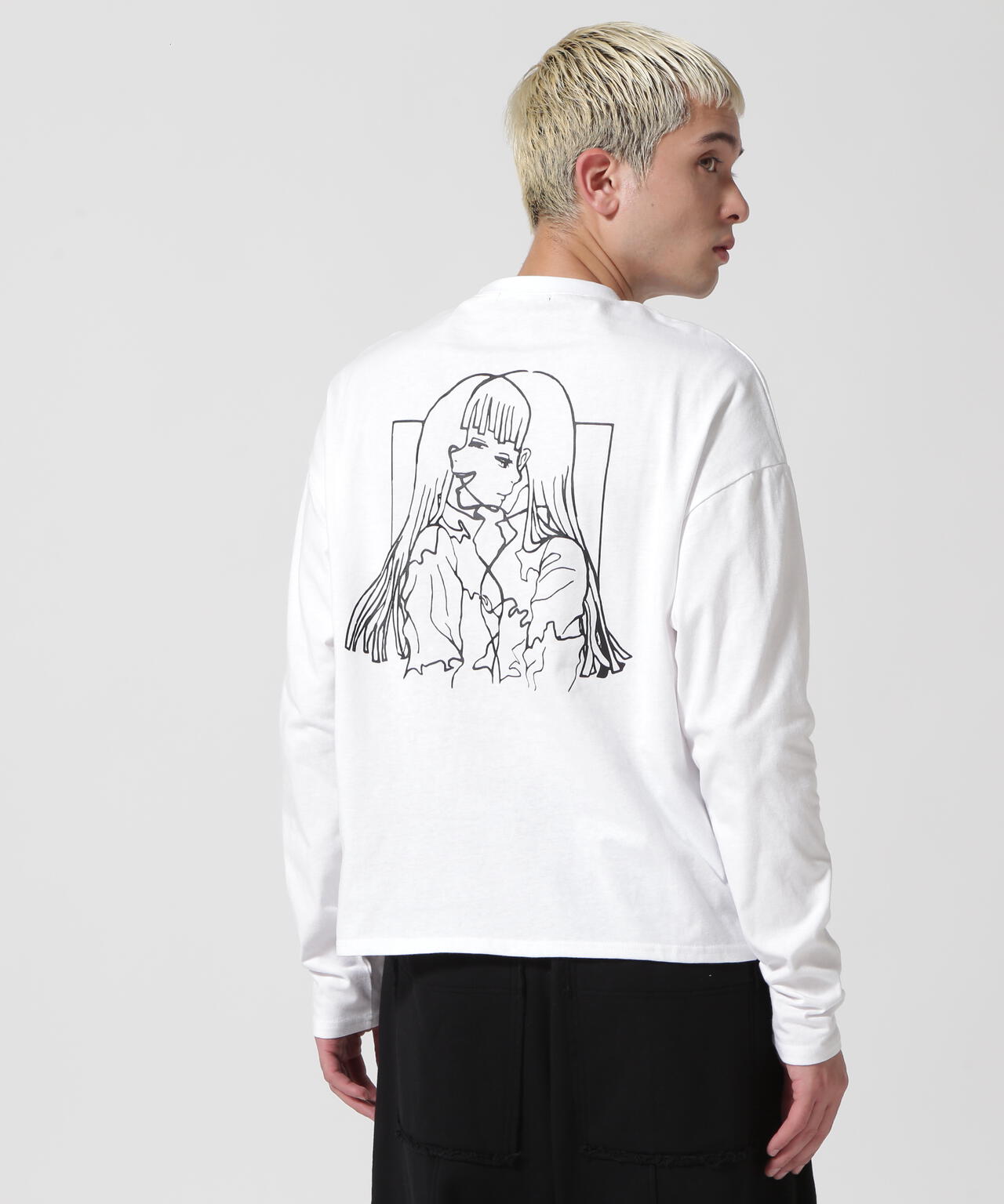 gibous×LHP/ギボス×エルエイチピー/Twins girl long Tshirt/コラボロングスリーブTシャツ
