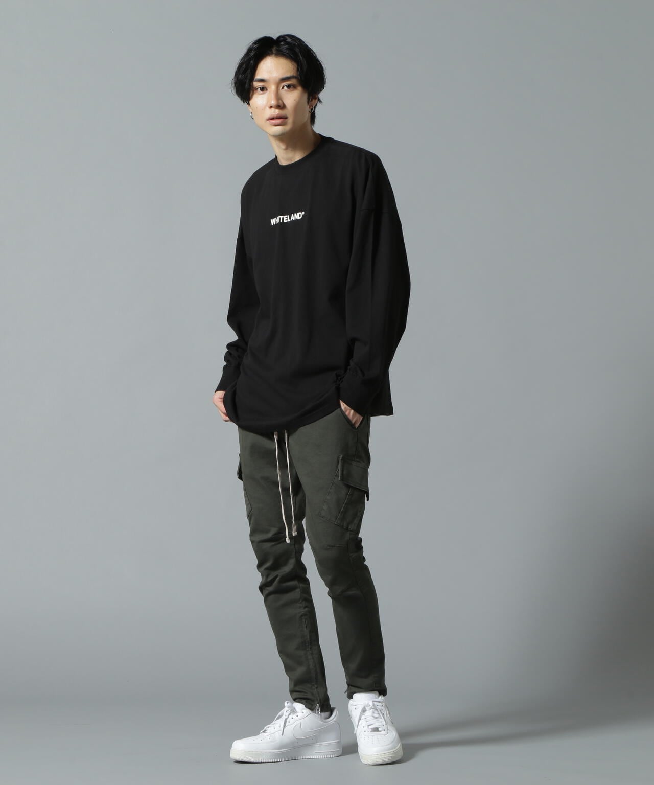 【WEB&DEPOT限定】WHITELAND/ホワイトランド/LOGO LST/ロゴロングスリーブT