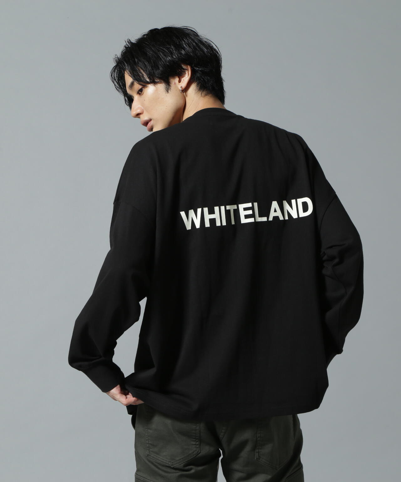 【WEB&DEPOT限定】WHITELAND/ホワイトランド/LOGO LST/ロゴロングスリーブT