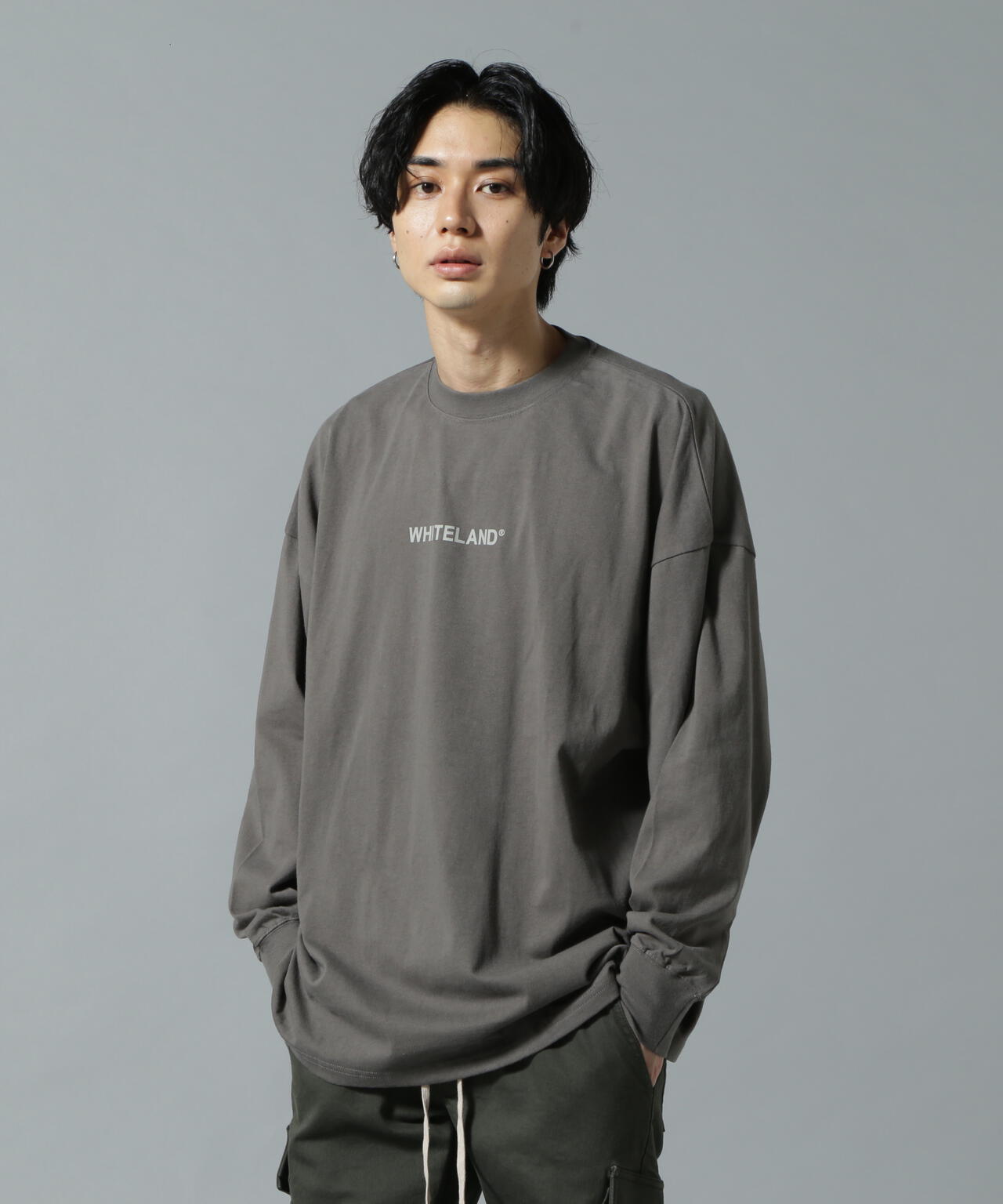 【WEB&DEPOT限定】WHITELAND/ホワイトランド/LOGO LST/ロゴロングスリーブT