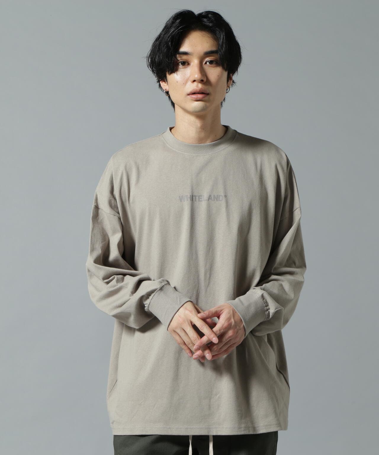 【WEB&DEPOT限定】WHITELAND/ホワイトランド/LOGO LST/ロゴロングスリーブT