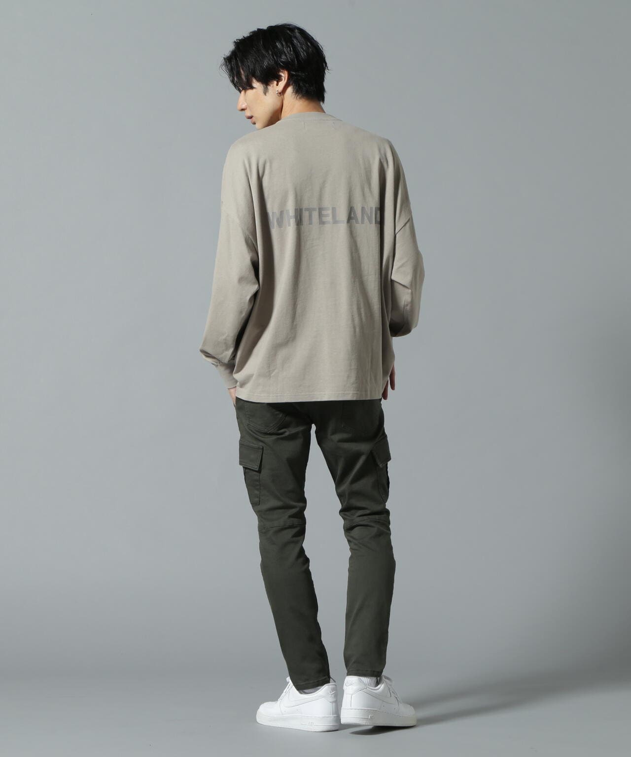 【WEB&DEPOT限定】WHITELAND/ホワイトランド/LOGO LST/ロゴロングスリーブT
