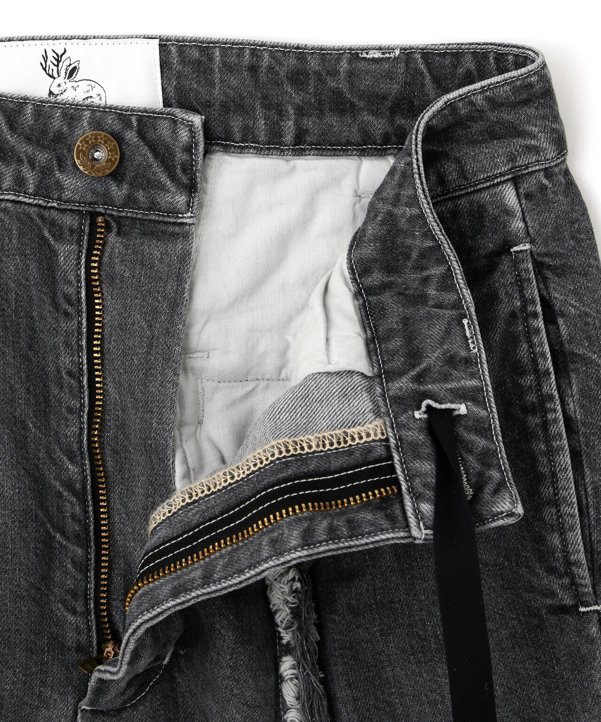 rurumu:/ルルムウ/【LHP Exclusive】drawstring "black" denim pants