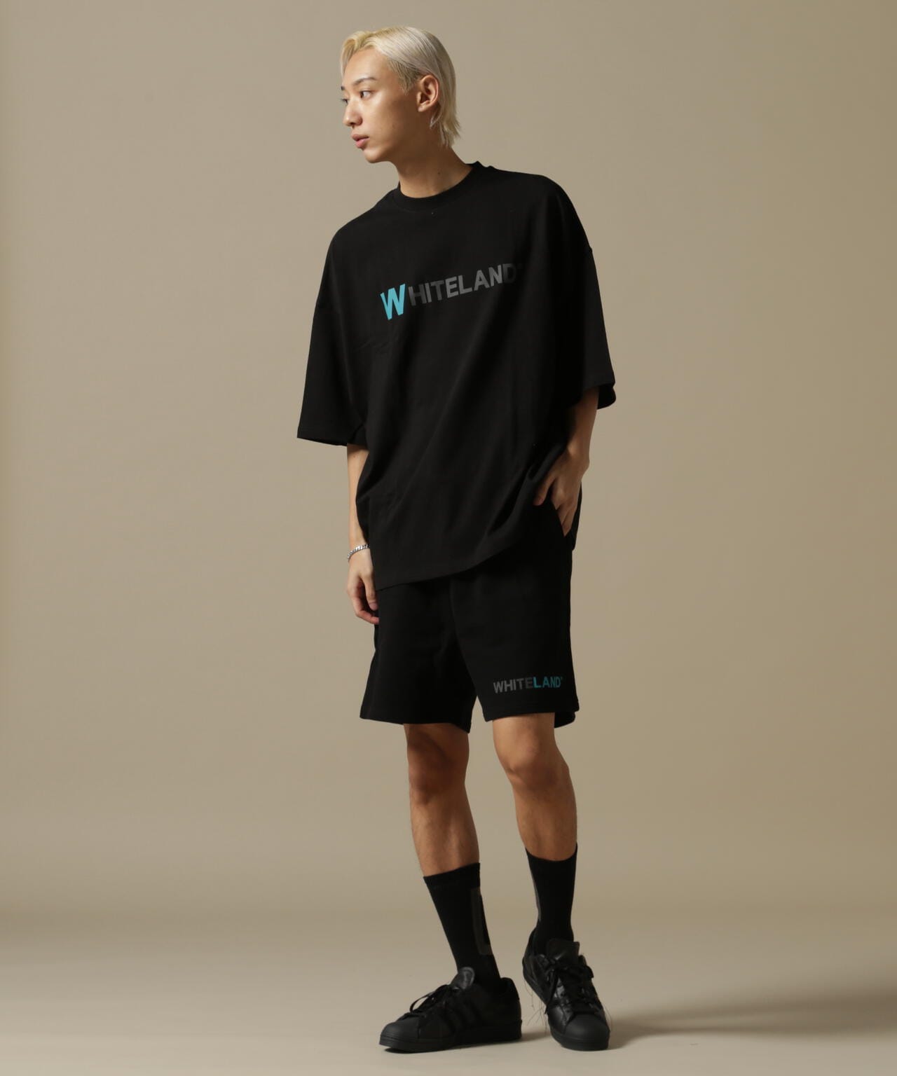 WEB&DEPOT限定/WHITELAND/ホワイトランド/OWL/COLOR LOGO SWT SHORTS/カラーロゴショーツ