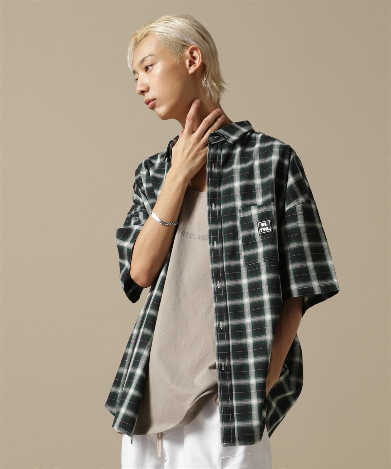 【WEB&DEPOT限定】WHITELAND/OWL/OMBRE CHECK S/S SHIRT