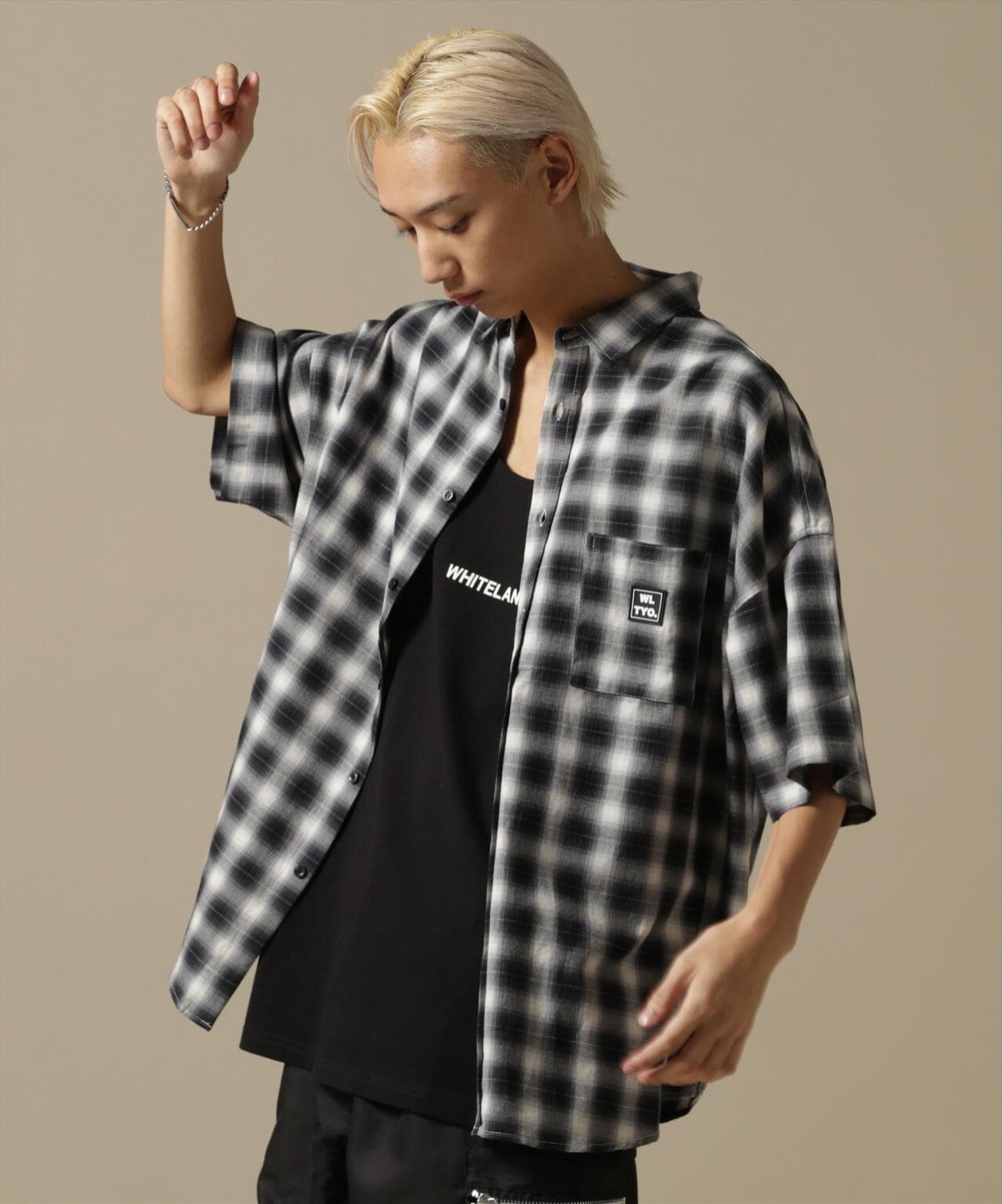【WEB&DEPOT限定】WHITELAND/OWL/OMBRE CHECK S/S SHIRT