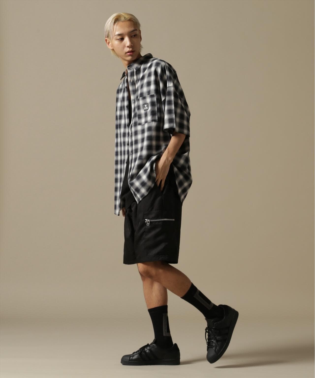 【WEB&DEPOT限定】WHITELAND/OWL/OMBRE CHECK S/S SHIRT