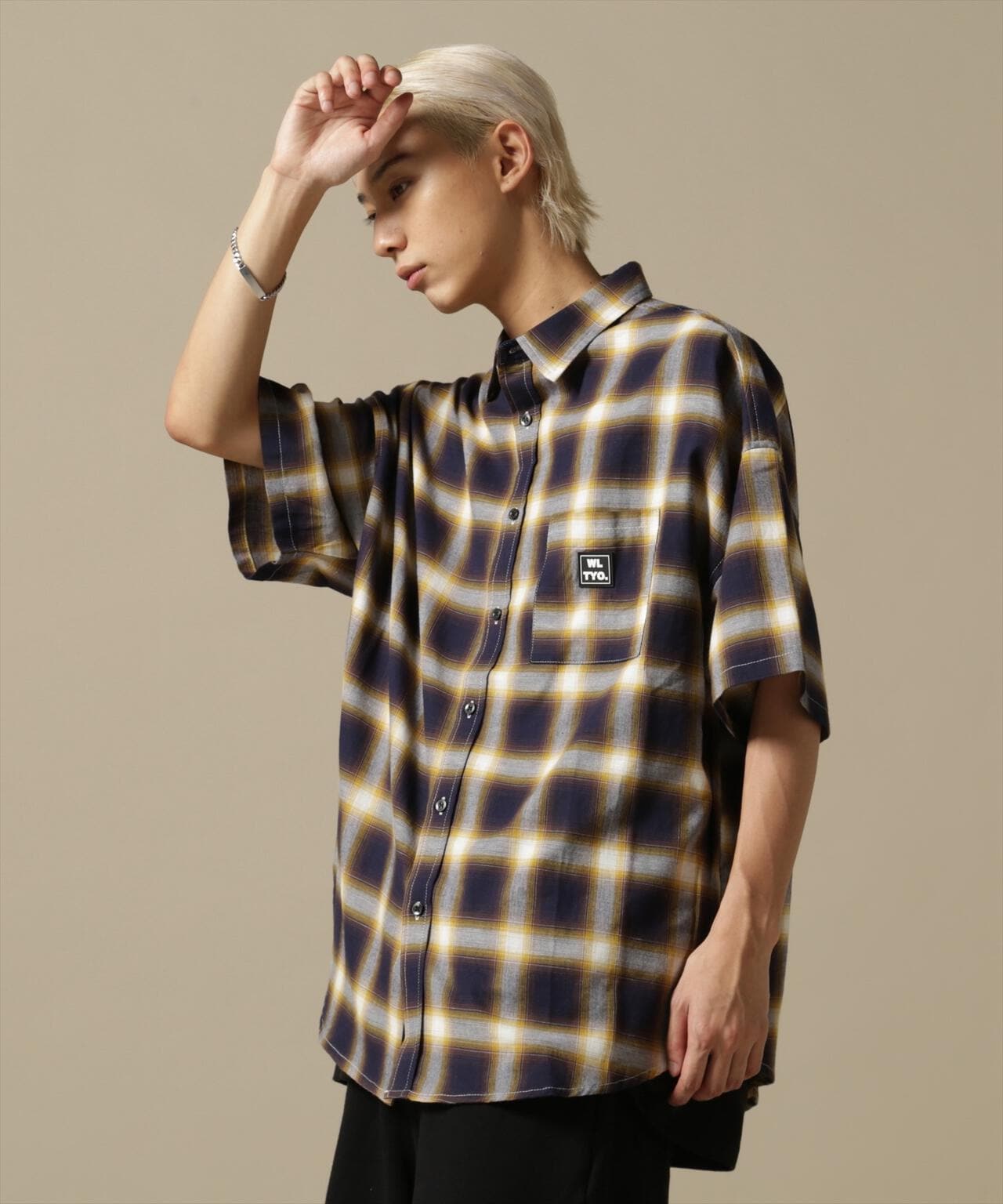 【WEB&DEPOT限定】WHITELAND/OWL/OMBRE CHECK S/S SHIRT