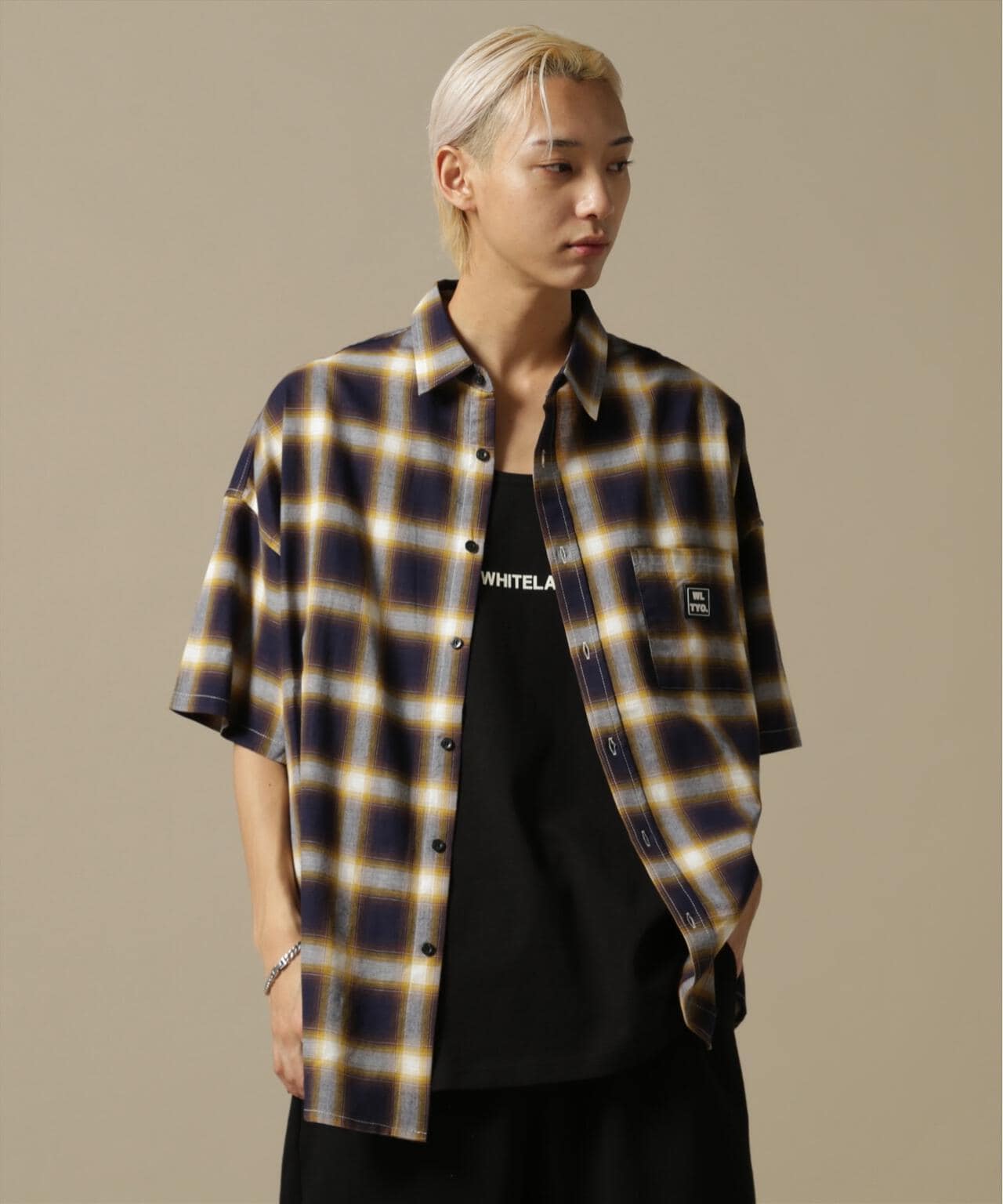 【WEB&DEPOT限定】WHITELAND/OWL/OMBRE CHECK S/S SHIRT