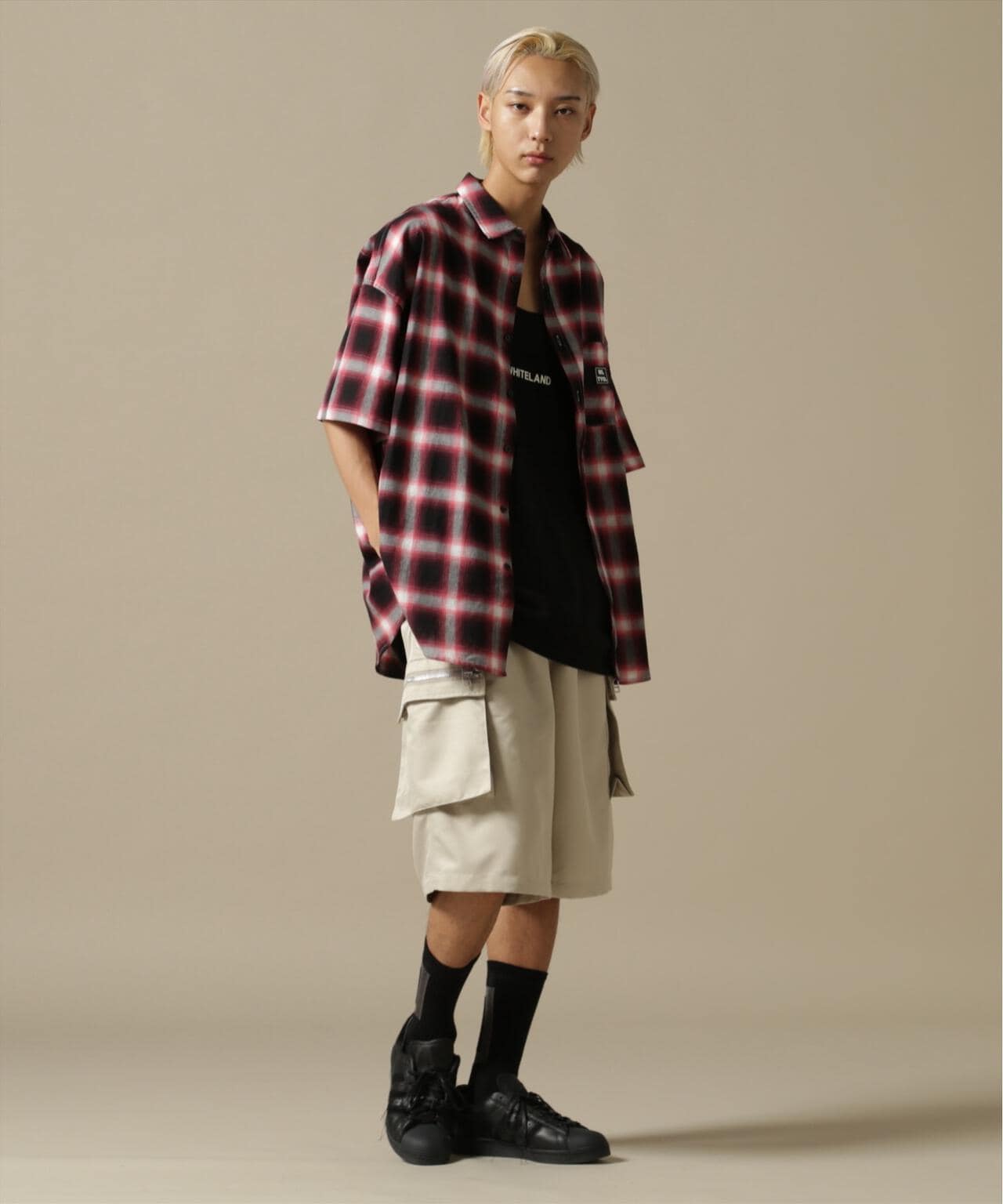 【WEB&DEPOT限定】WHITELAND/OWL/OMBRE CHECK S/S SHIRT
