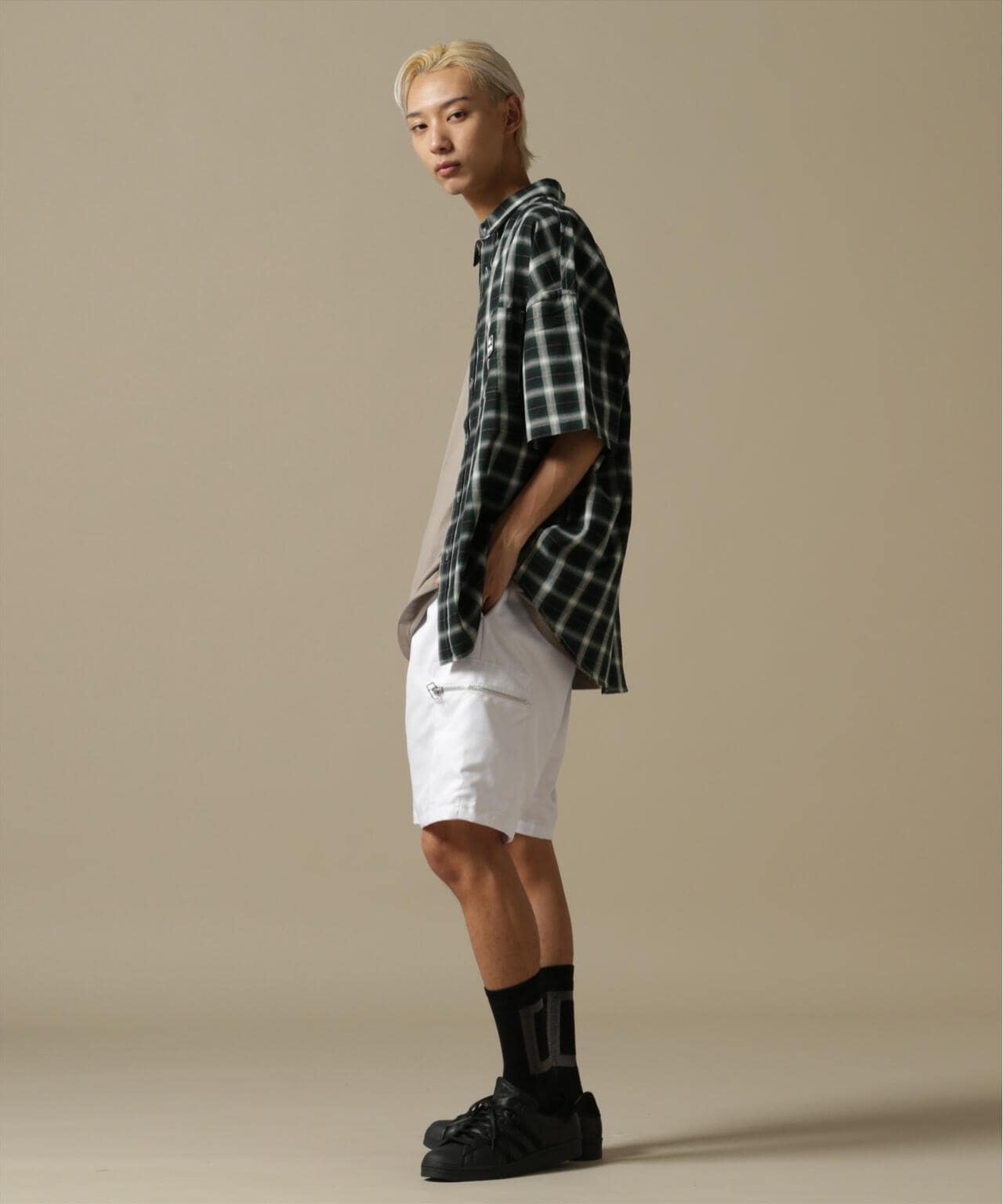 【WEB&DEPOT限定】WHITELAND/OWL/OMBRE CHECK S/S SHIRT