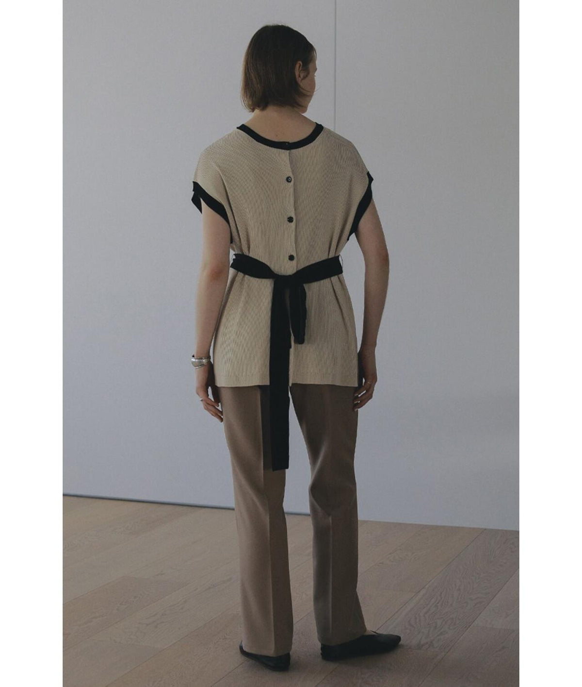 MANOF/マノフ/COLOR BLOCK WAISTBELT KNIT