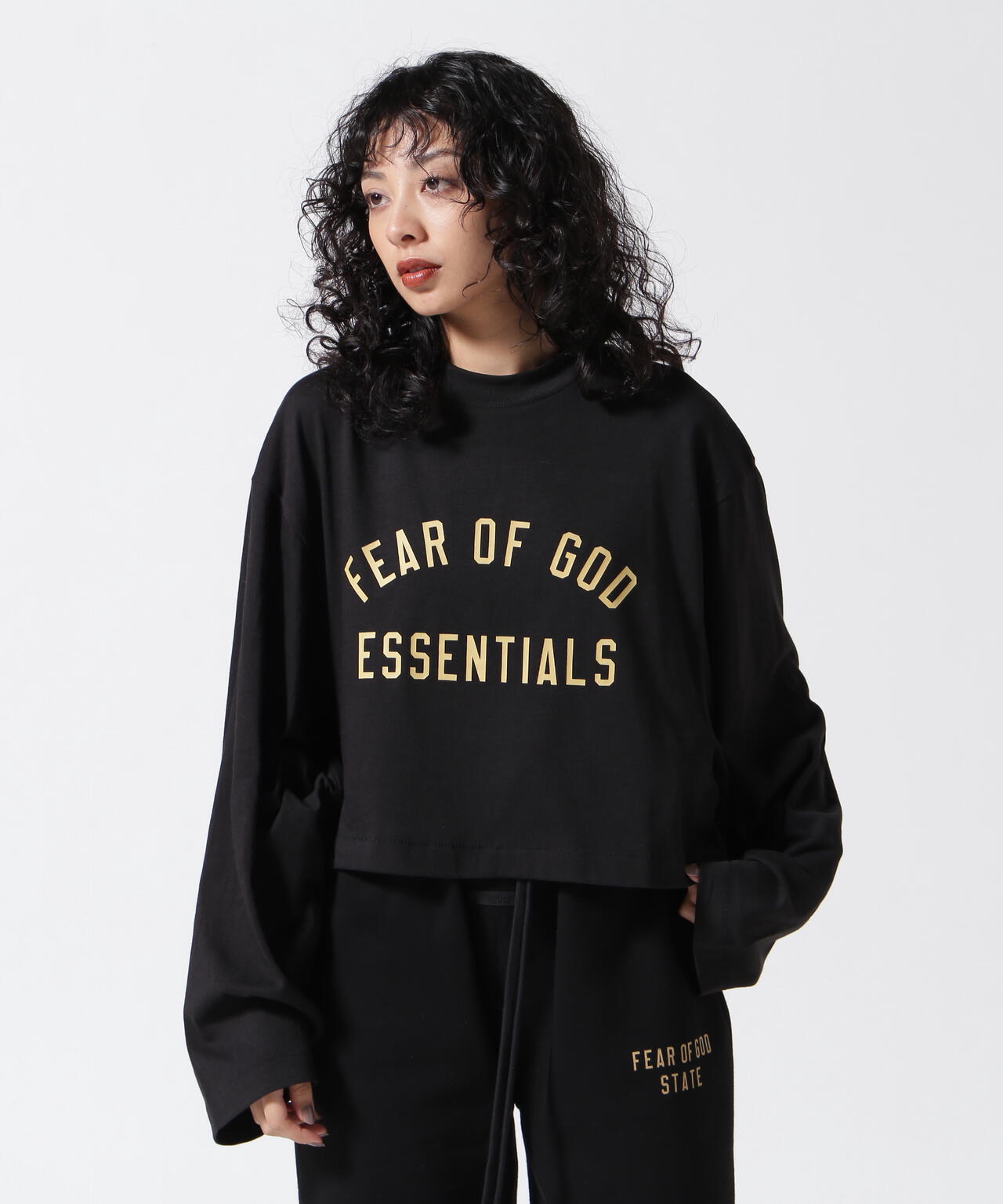 Fear of God ESSENTIALS/FOG エッセンシャルズ/【WOMENS】TRI-BLEND CROPPED L/S TEE