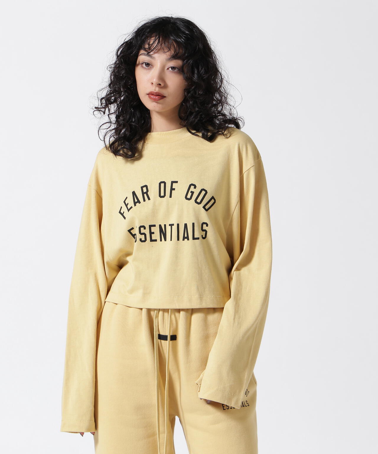 Fear of God ESSENTIALS/FOG エッセンシャルズ/【WOMENS】TRI-BLEND CROPPED L/S TEE