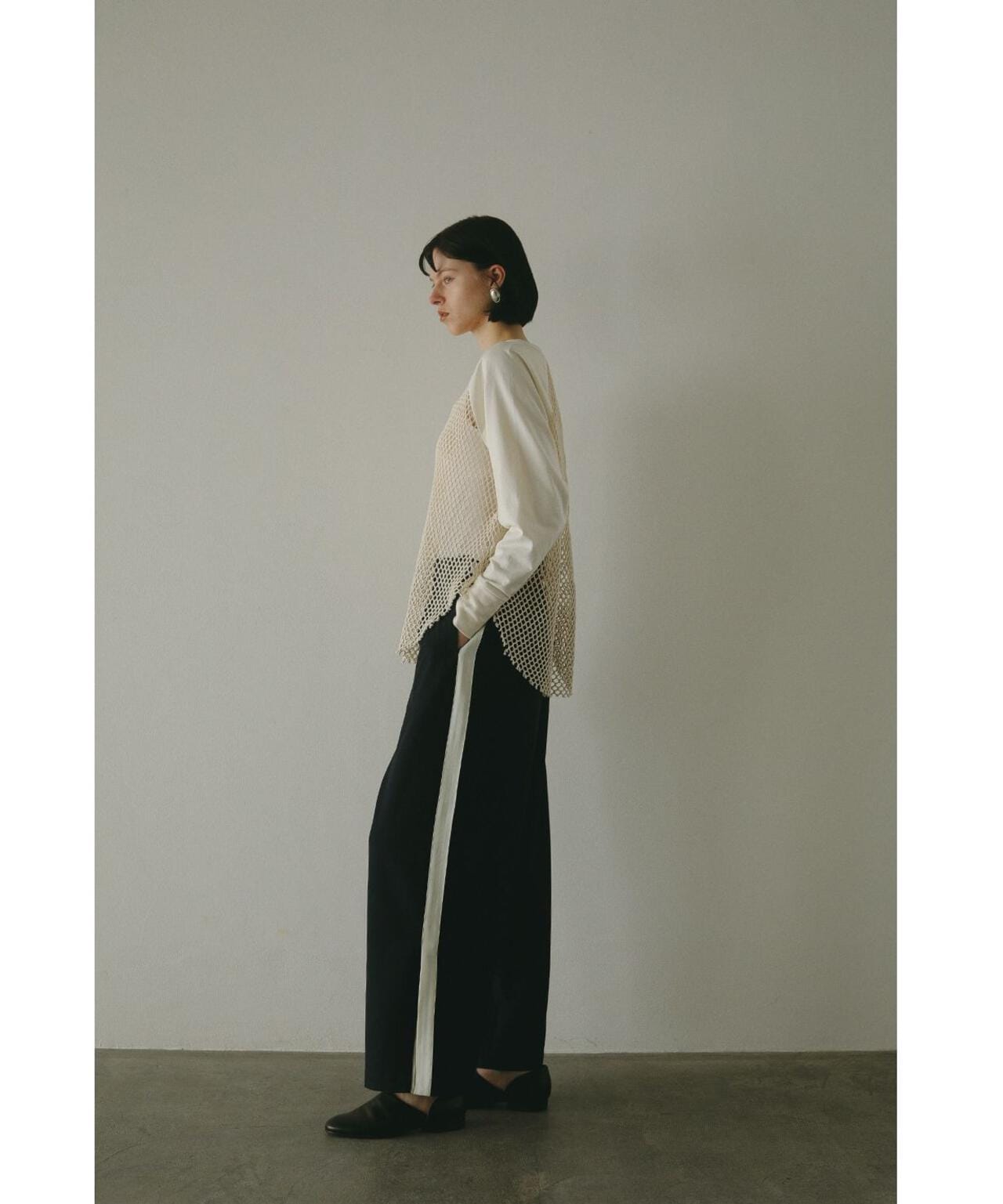 MANOF/マノフ/MESH RAGLAN CUT TOPS