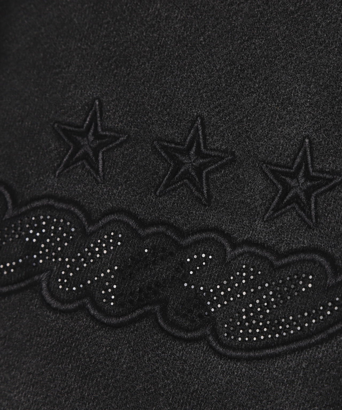 UNKNOWN LONDON/アンノウンロンドン/SCRIPT LOGO RHINESTONE HOODIE