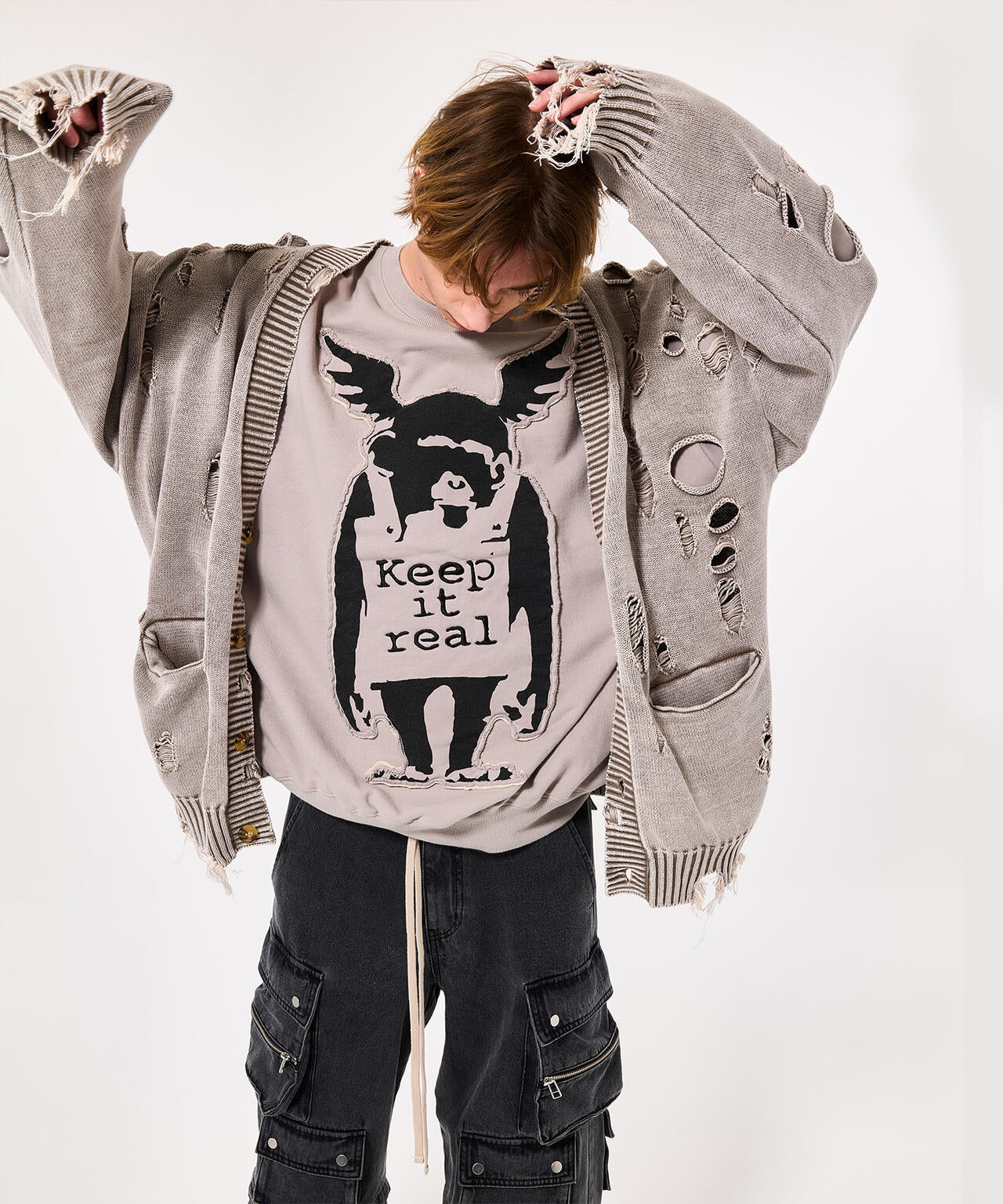 DankeSchon×BRANDALISED/ダンケシェーン×ブランダライズド/SWEAT CREWNECK KEEP MONCKEY