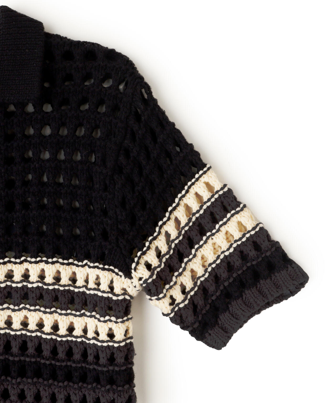 VOLTAGE CONTROL FILTER/ヴォルテージコントロールフィルター/MESH BORDER TIGHT KNIT POLO