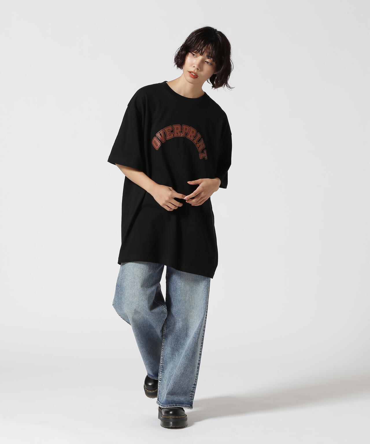 overprint/オーバープリント/each other Tee(brown)