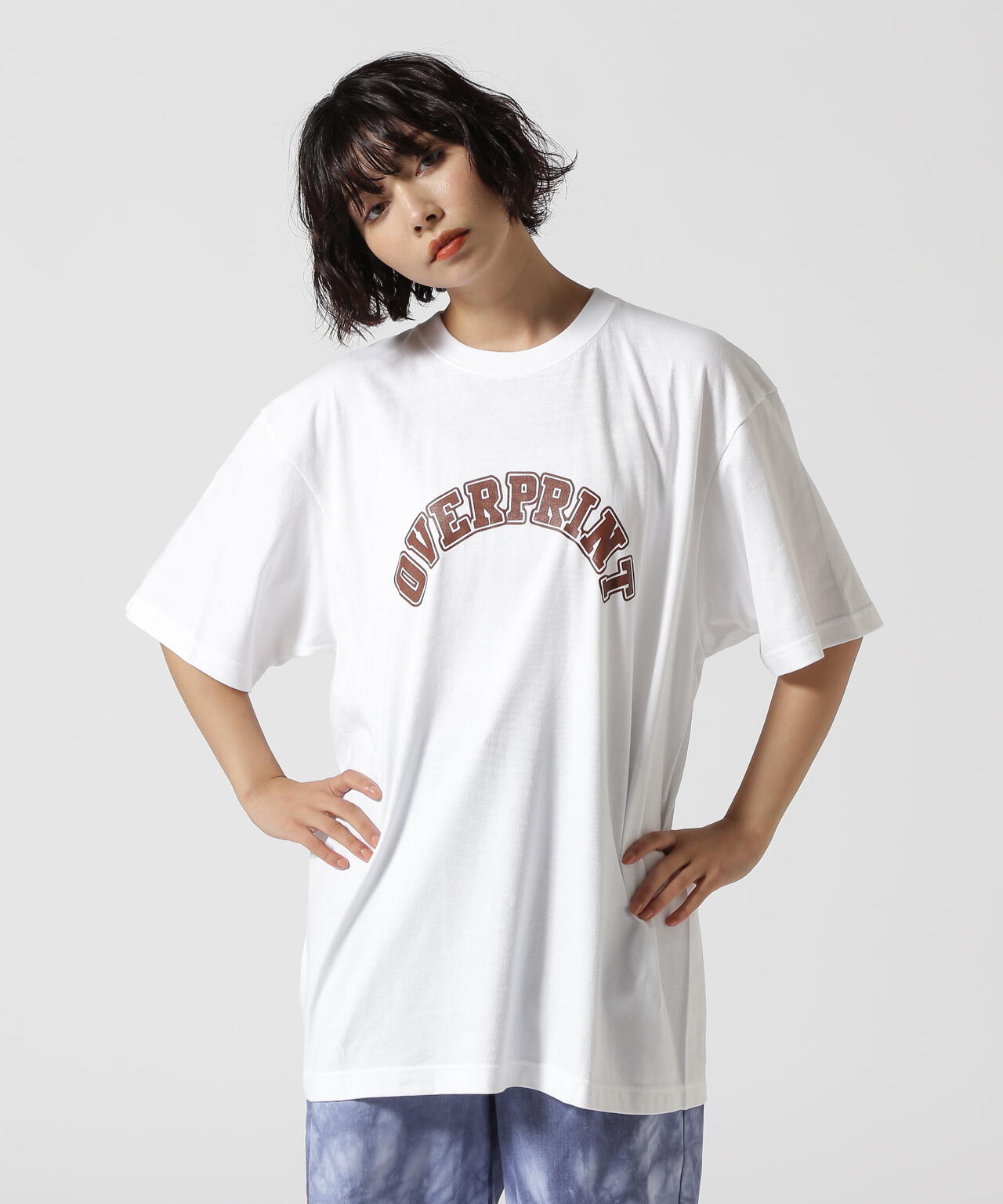 overprint/オーバープリント/each other Tee(brown)
