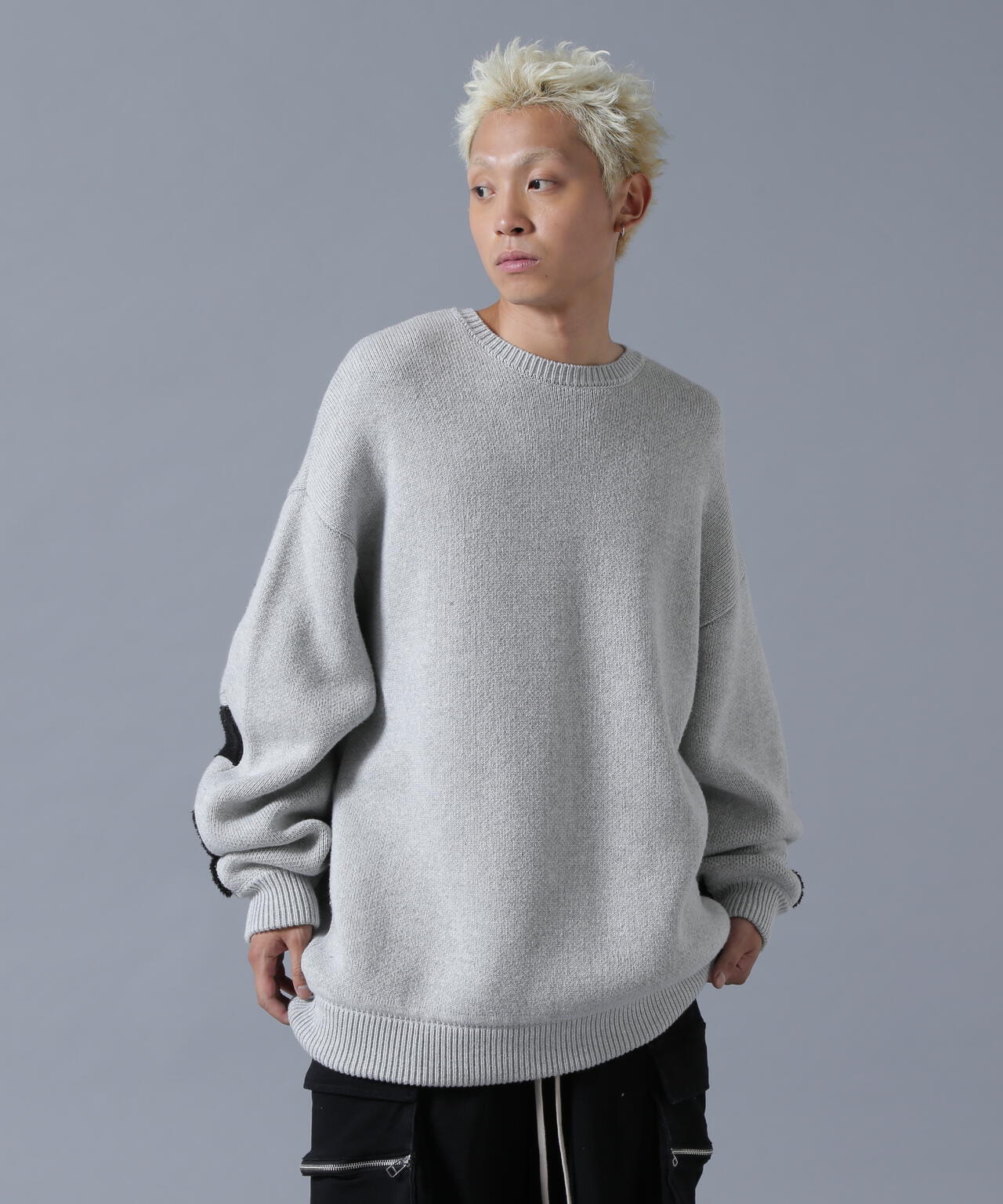 DankeSchon/ダンケシェーン/RV CREWNECK KNIT CHECKER