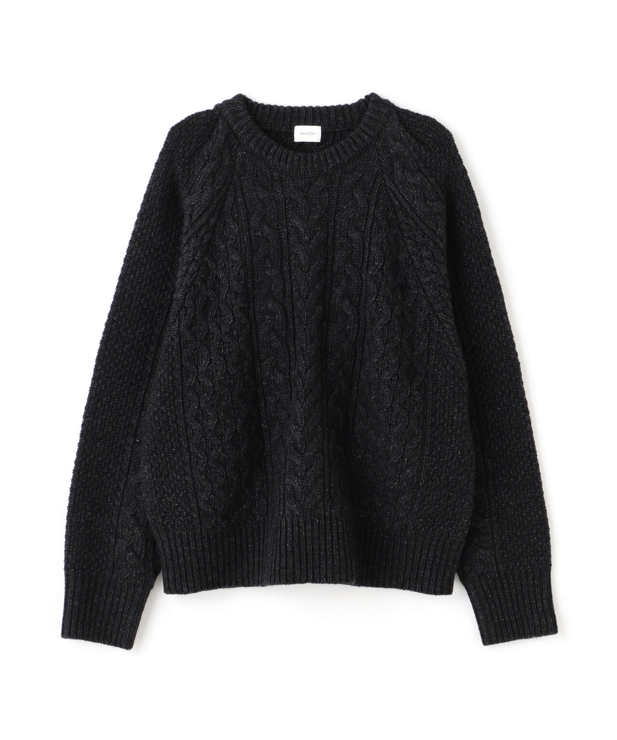 MANOF/マノフ/SHOULDER TUCK CABLE KNIT