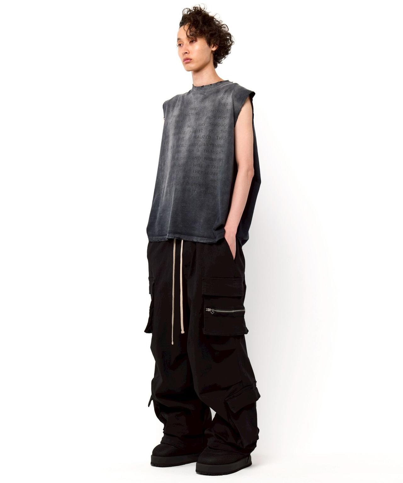 DankeSchon/ダンケシェーン/PREMIUM SUPER STRETCH TC BLACK WIDE ZIP POCKET PANT