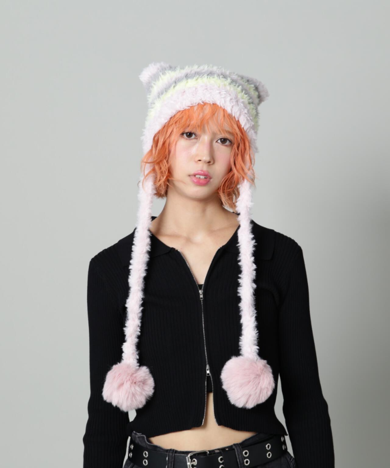 【WEB限定】SIS/エスアイエス/ボンボンネコミミニットCAP
