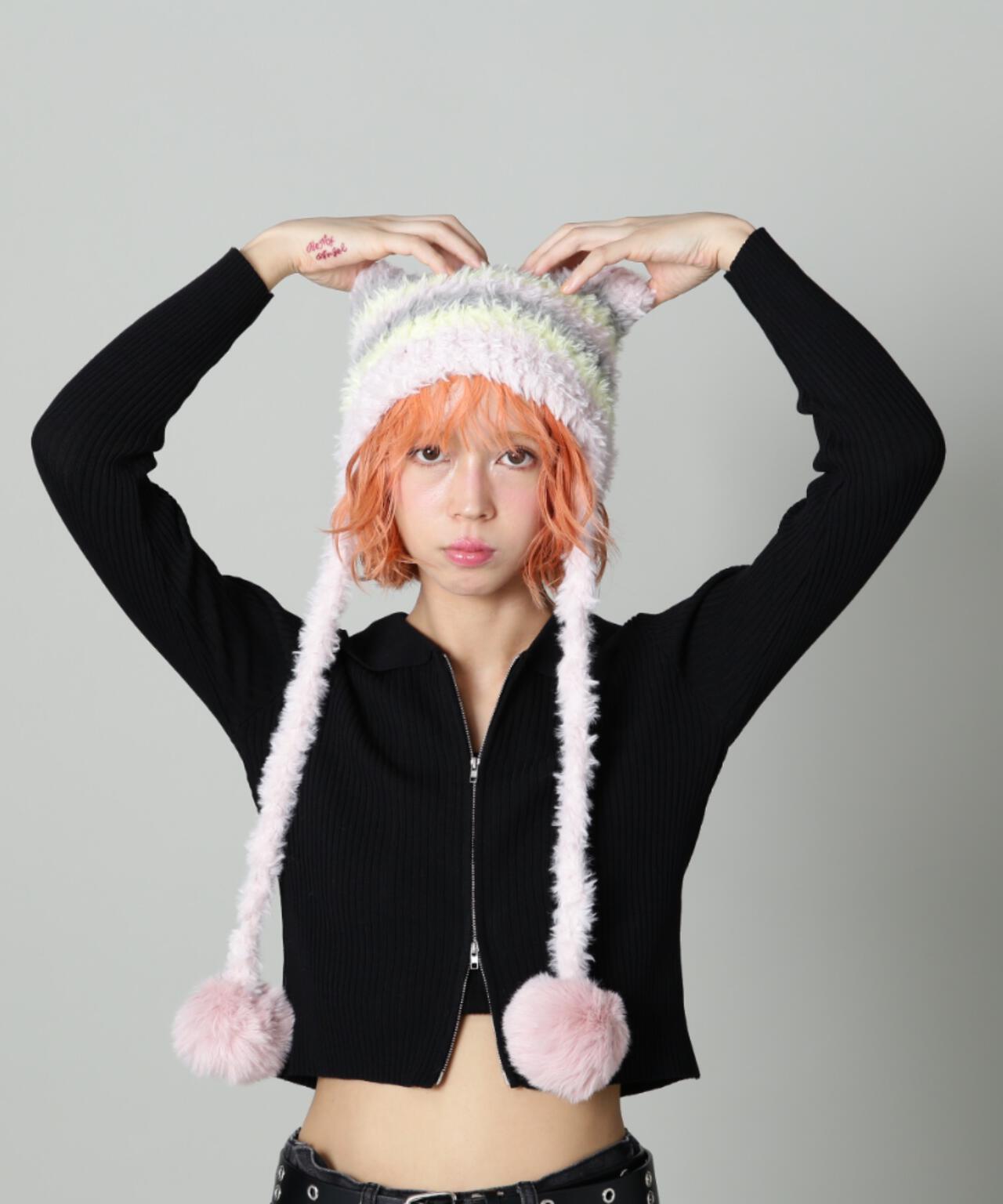 【WEB限定】SIS/エスアイエス/ボンボンネコミミニットCAP