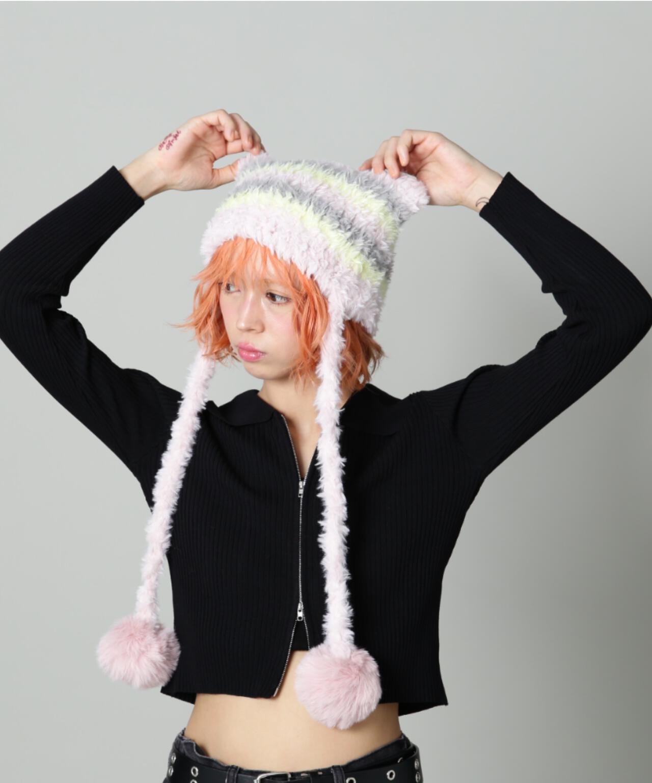 【WEB限定】SIS/エスアイエス/ボンボンネコミミニットCAP