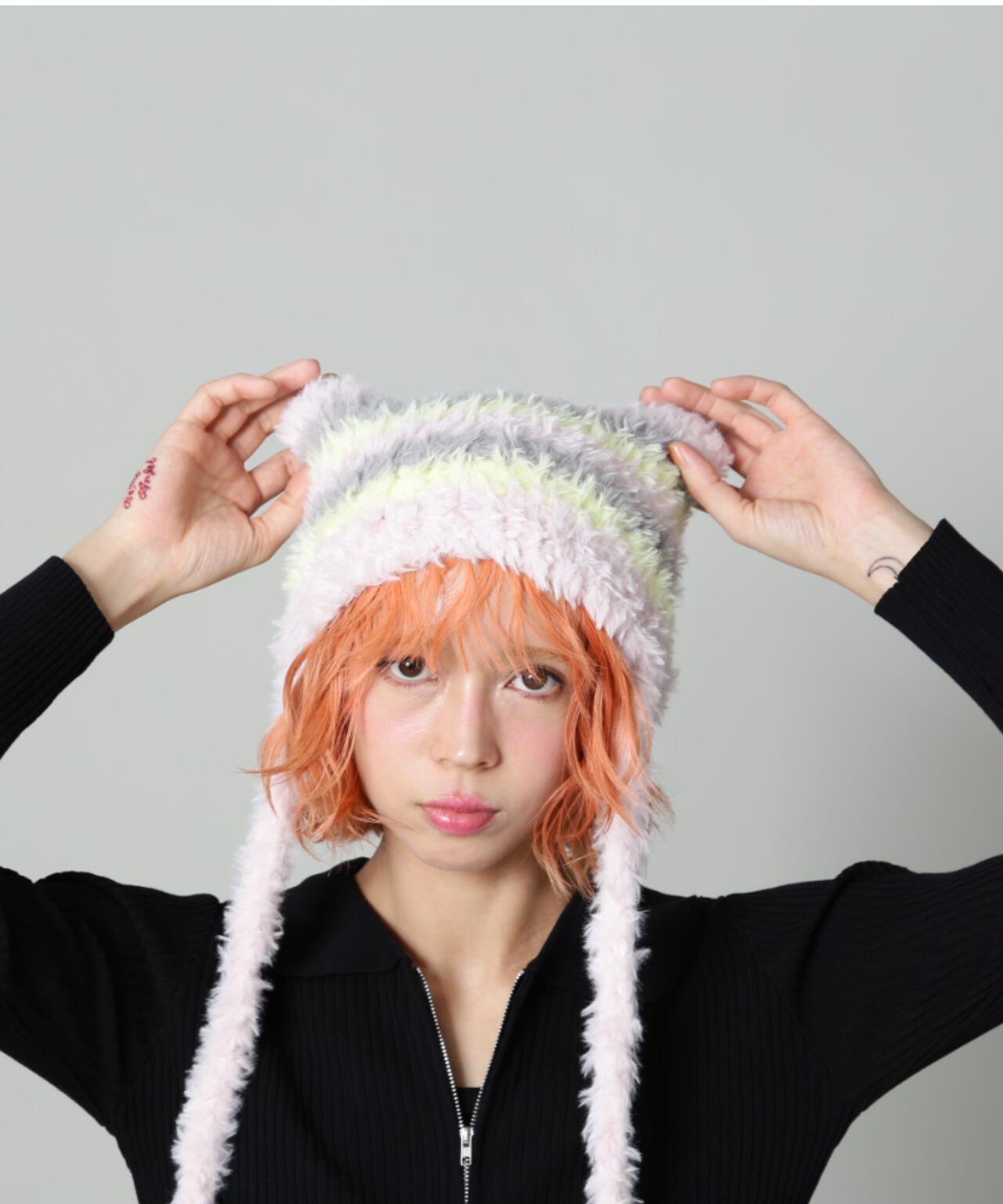 【WEB限定】SIS/エスアイエス/ボンボンネコミミニットCAP