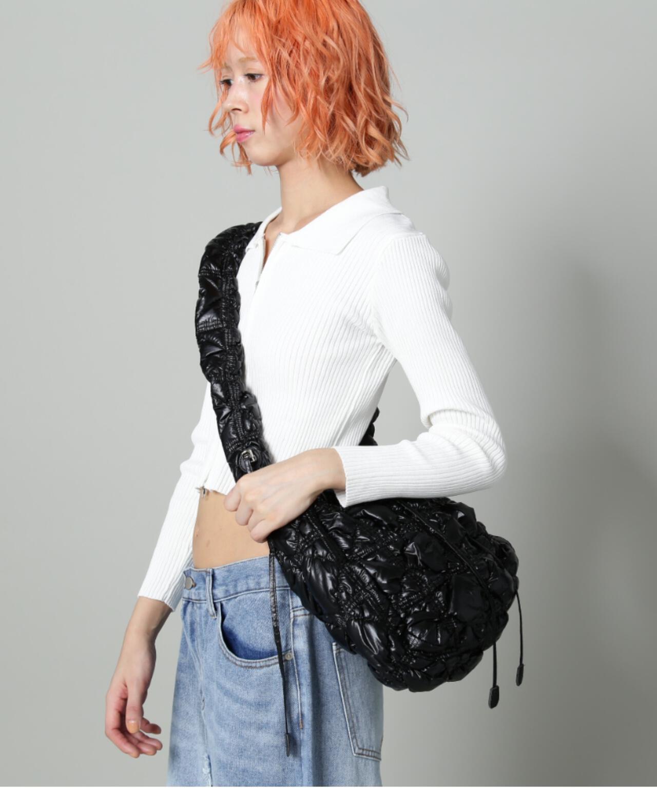【WEB限定】SIS/エスアイエス/メタリックギャザーバッグ