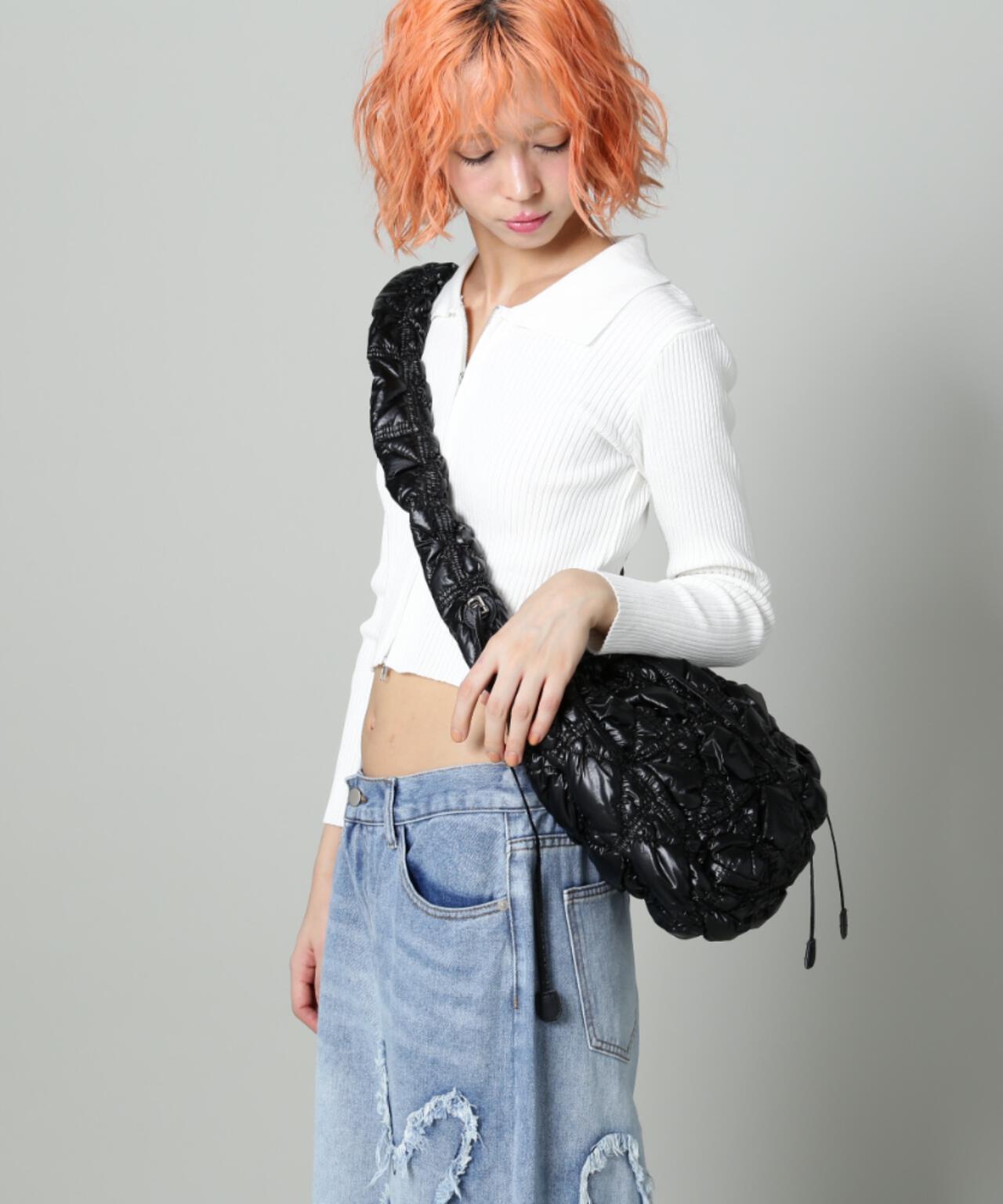 【WEB限定】SIS/エスアイエス/メタリックギャザーバッグ